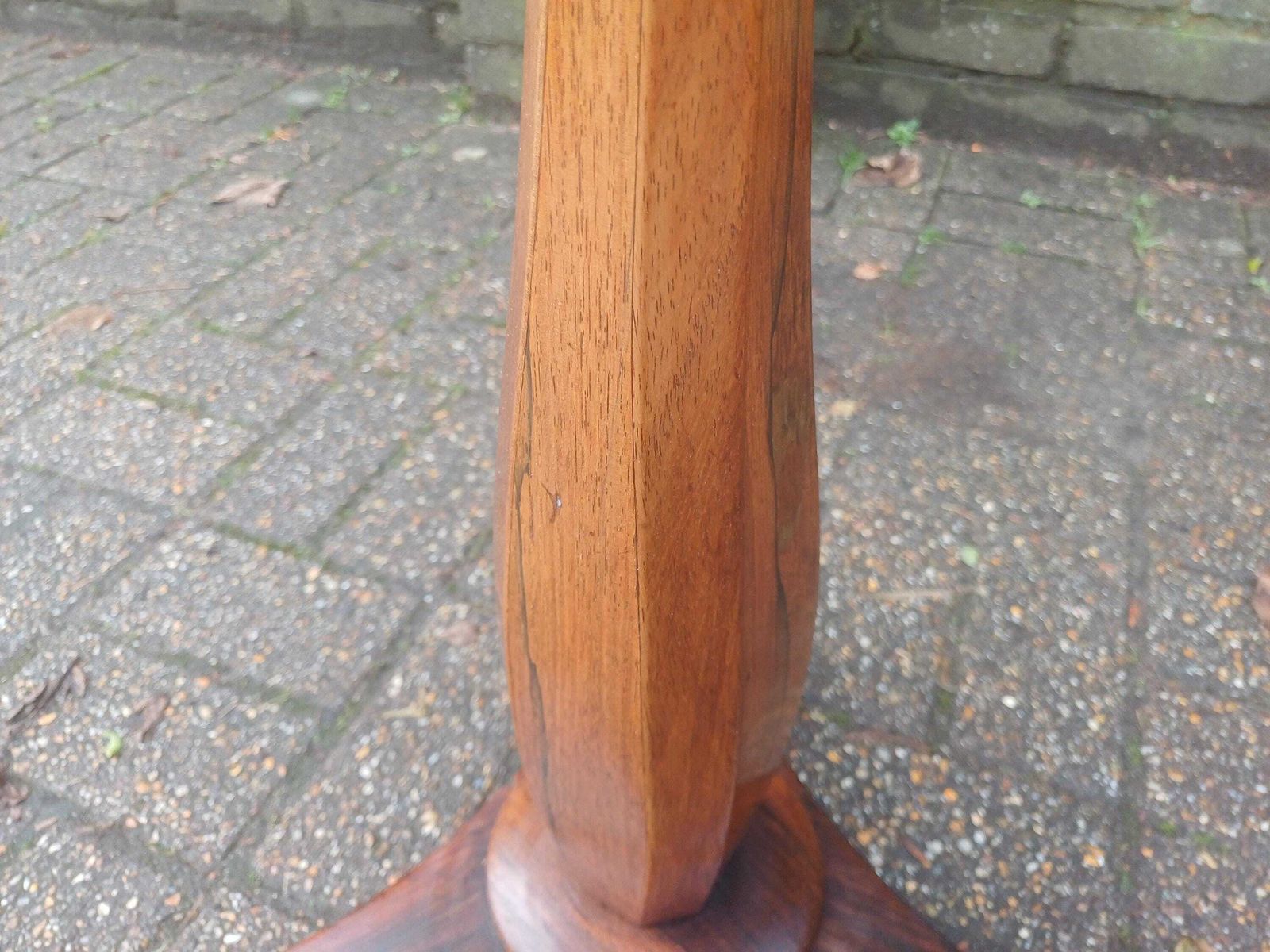Victorian Rosewood Occasional Side Table Antique Column Stand Pedestal Table Vintage Elegant English Wine Lamp Hall Table photo vintage