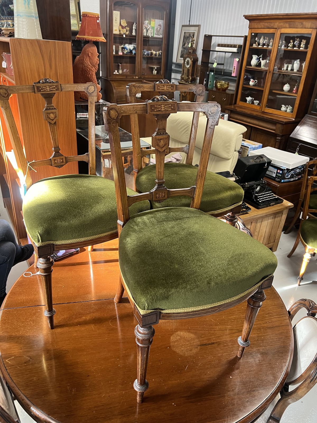 Set Of 6 Antique Inlaid Chairs photo 200.0