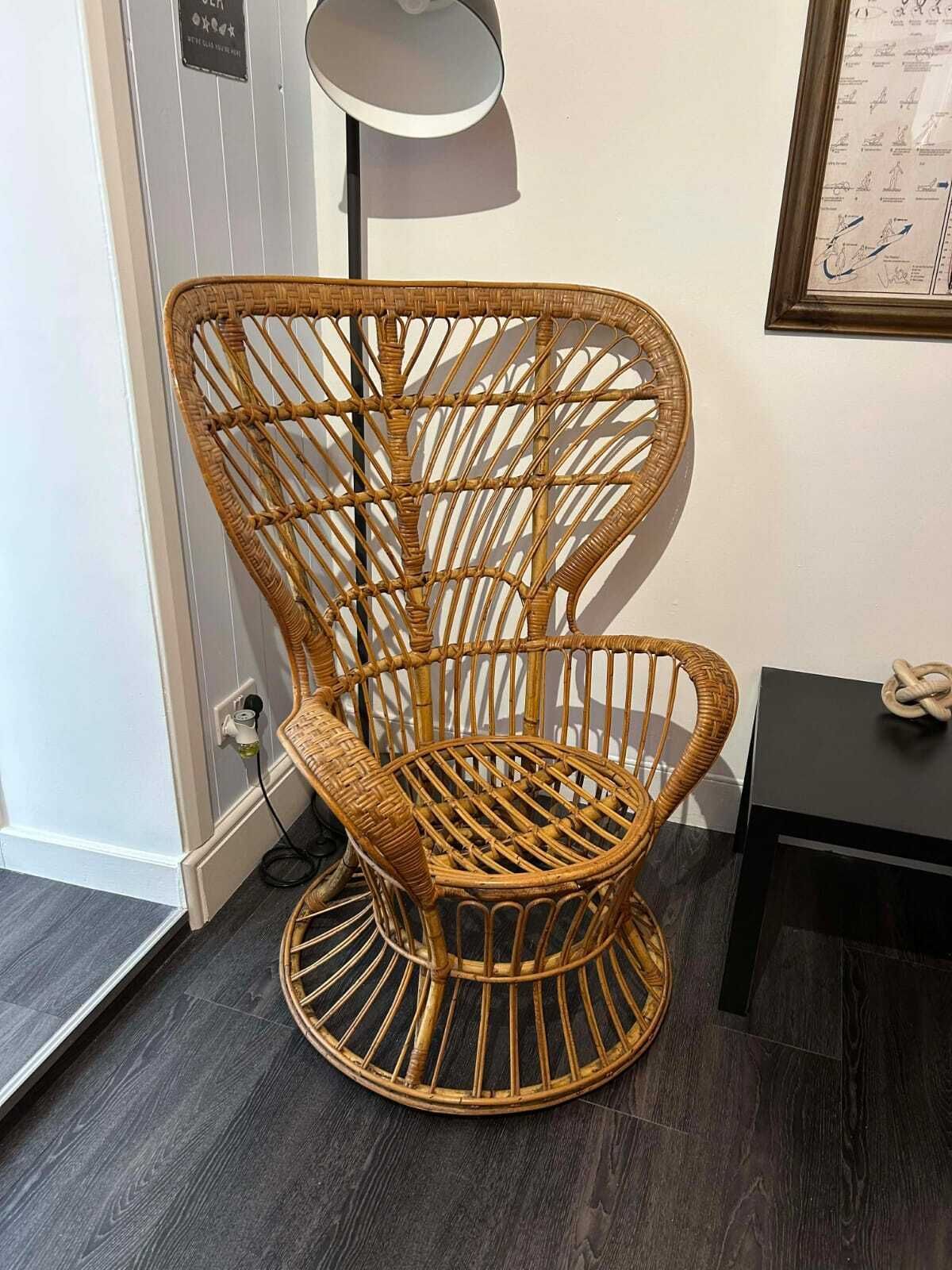 Gio Ponti 1950's Rattan Chair photo Furniture