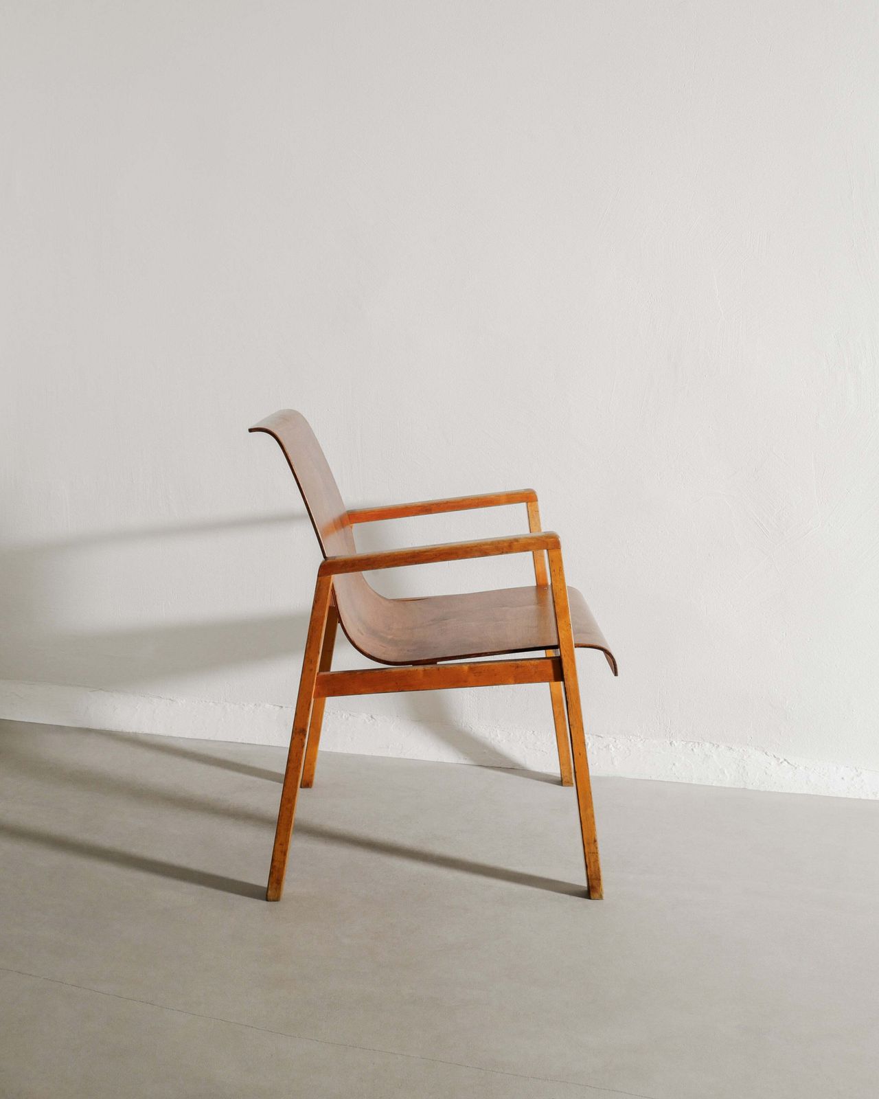 Early Finnish Mid Century Wooden "No 51 / Hallway" Armchair By Alvar Aalto, 1930s photo for sale