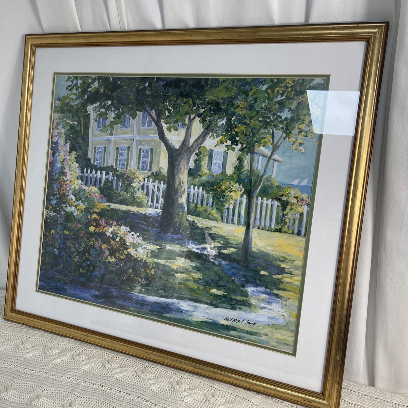 Framed Art Print Garden Path By Nell Revel Smith photo furniture