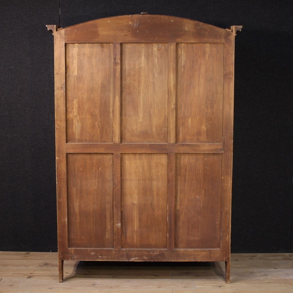 Small Lacquered, Gilded And Painted Piedmontese Wardrobe From The 20th Century photo vintage
