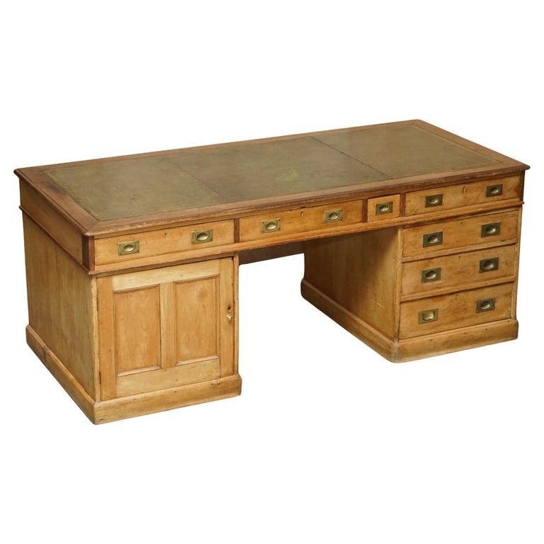Antique 1880 London North Western Railway Stamped Station Masters Campaign Desk