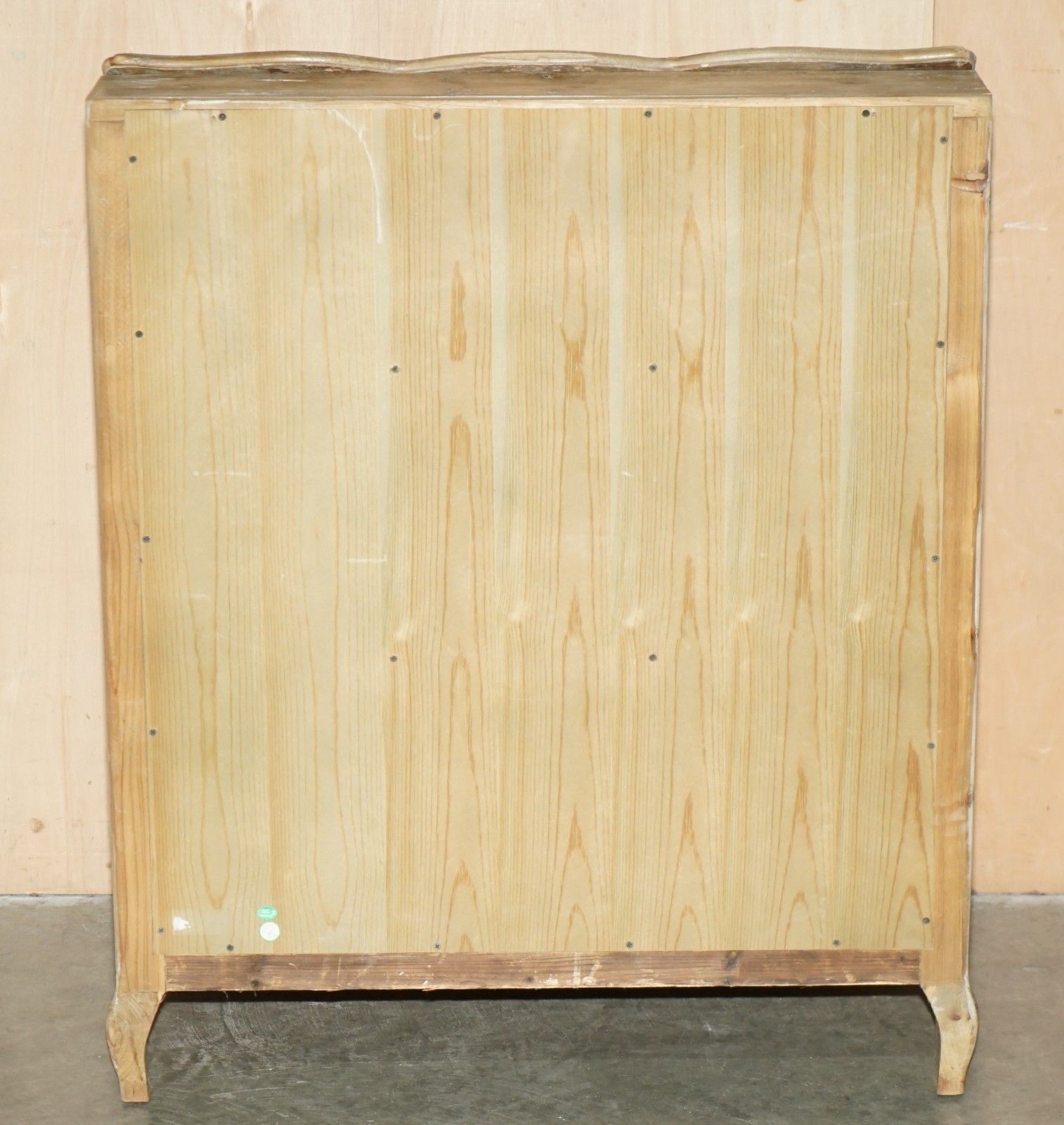 Furniture Swedish Rustic Pine Hand Painted Drop Front Bureau Desk Chest Of Drawers photo