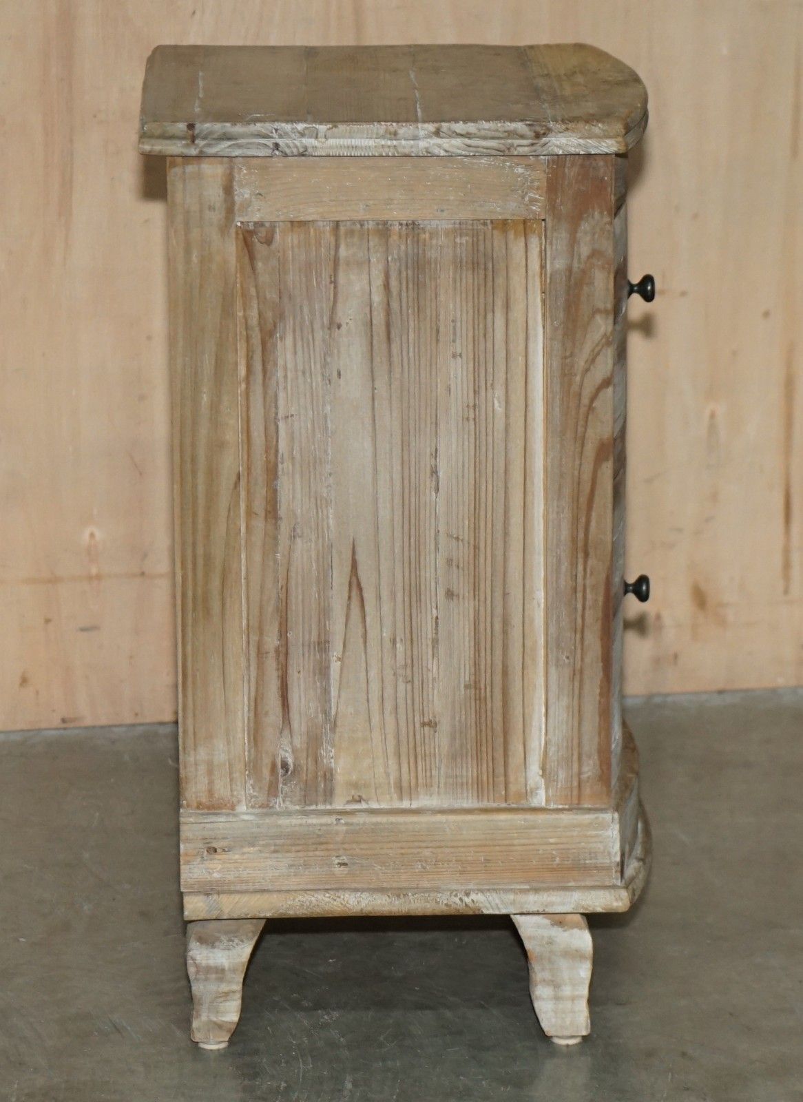 Vintage Loaf Recliamed Hardwood Side End Table Wine Nightstand Table Drawers photo buy