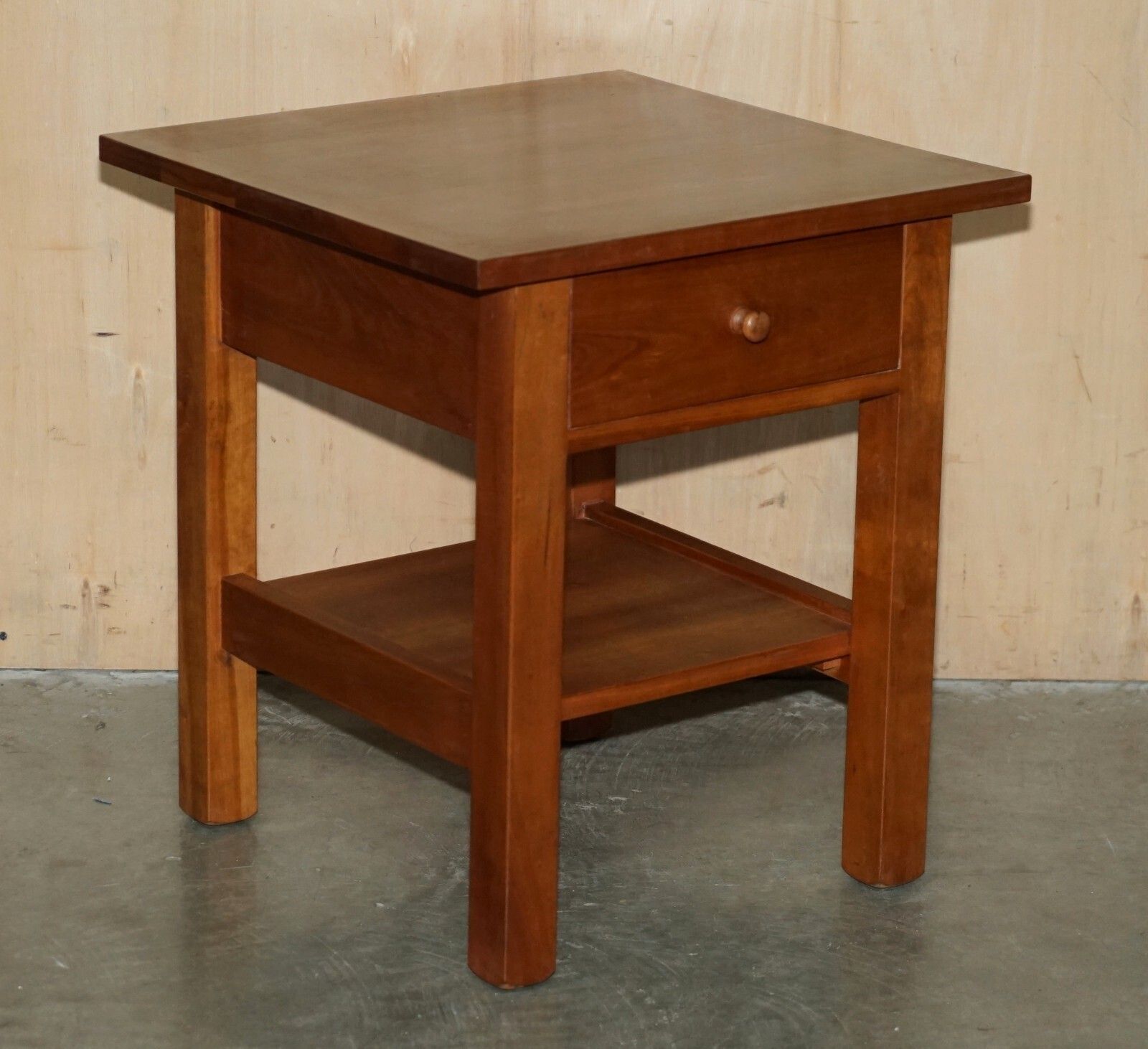 Pair Of Lovely Cherry Wood Side End Nightstand Tables Bought From Harrods London photo for sale