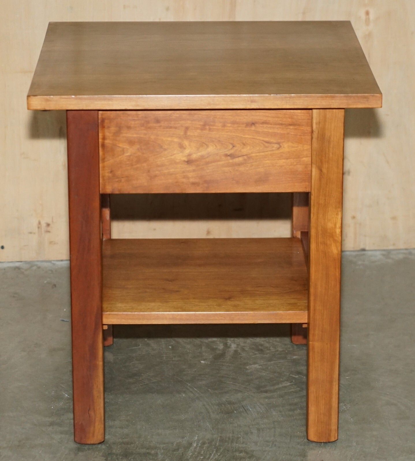photo for sale Pair Of Lovely Cherry Wood Side End Nightstand Tables Bought From Harrods London