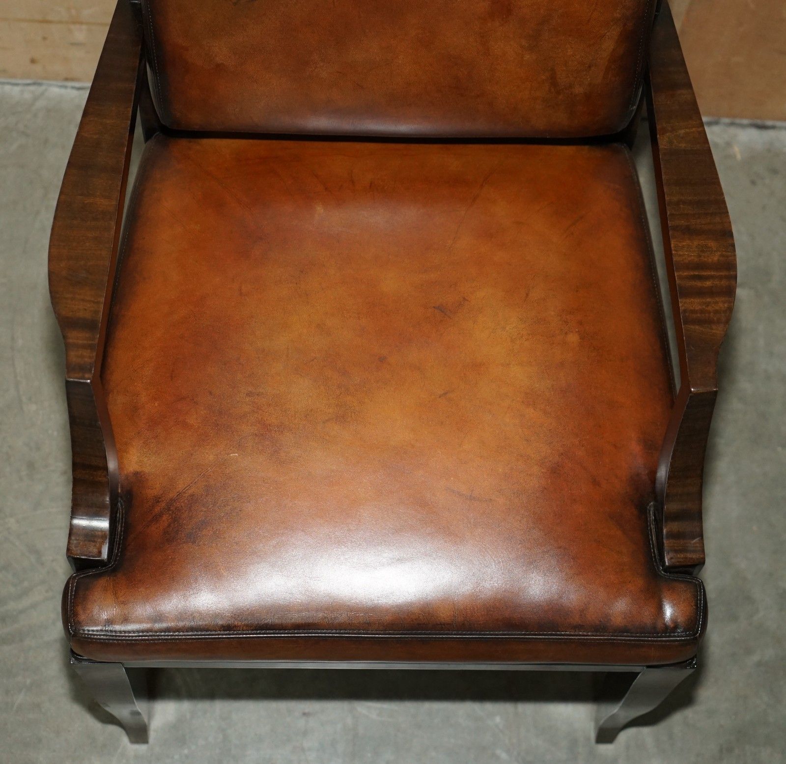 2950.0 Four Rrp £11,000 The Lucien Rolling Collection Leather Aubusson Dining Chairs photo