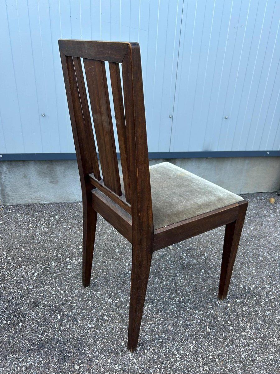 Set Of Art Deco Chairs Ateliers Vallin, 1930s photo vintage