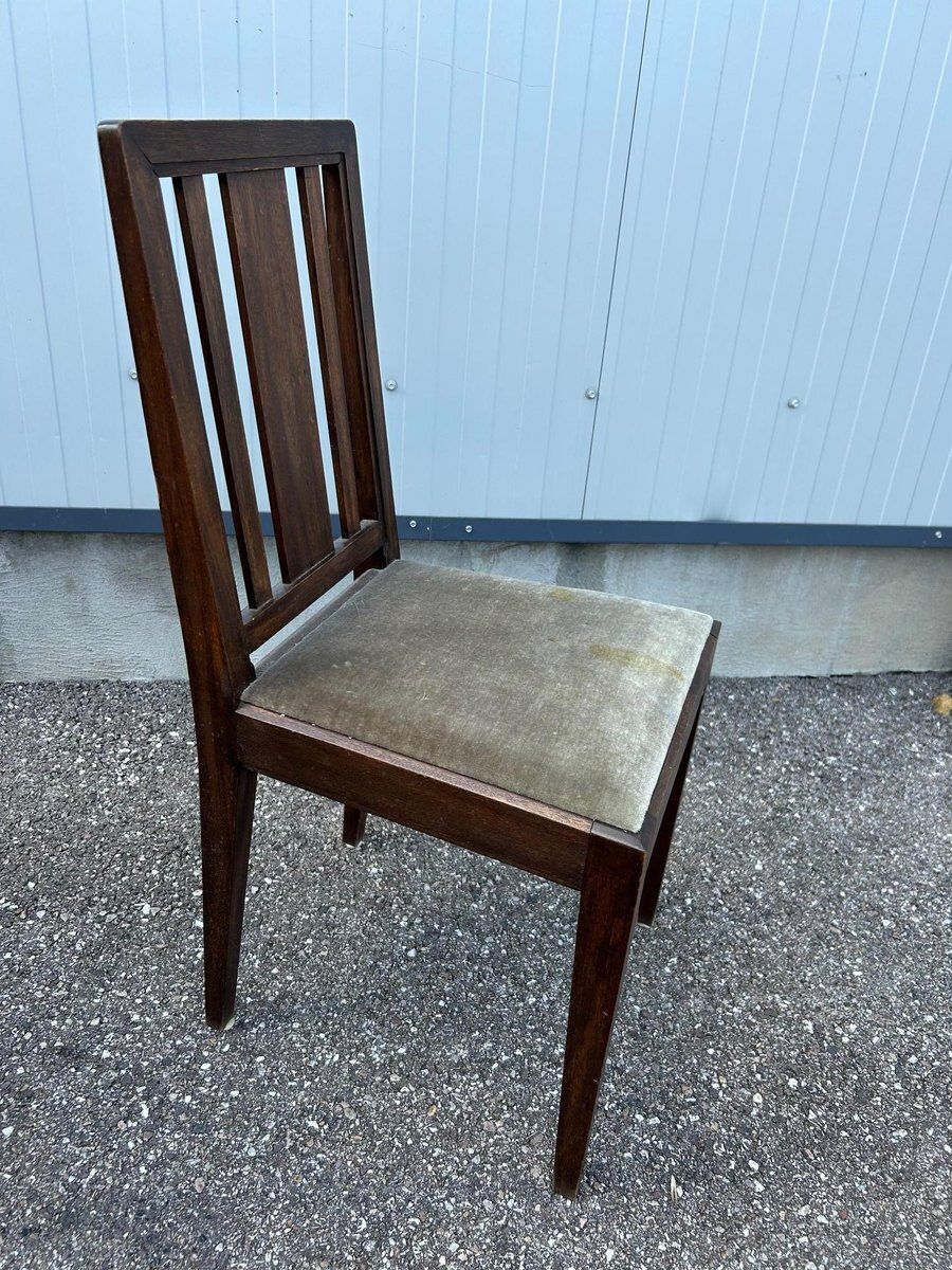 photo furniture Set Of Art Deco Chairs Ateliers Vallin, 1930s