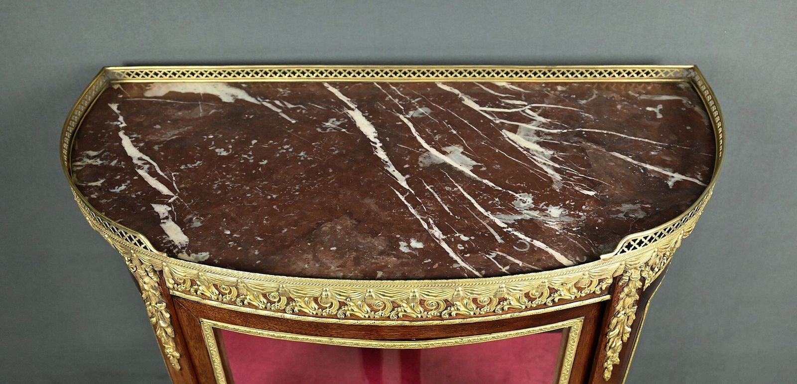 Small Mahogany Display Cabinet, Louis XV Louis XVI Transitional Style – Early 20th Century photo 1620.0