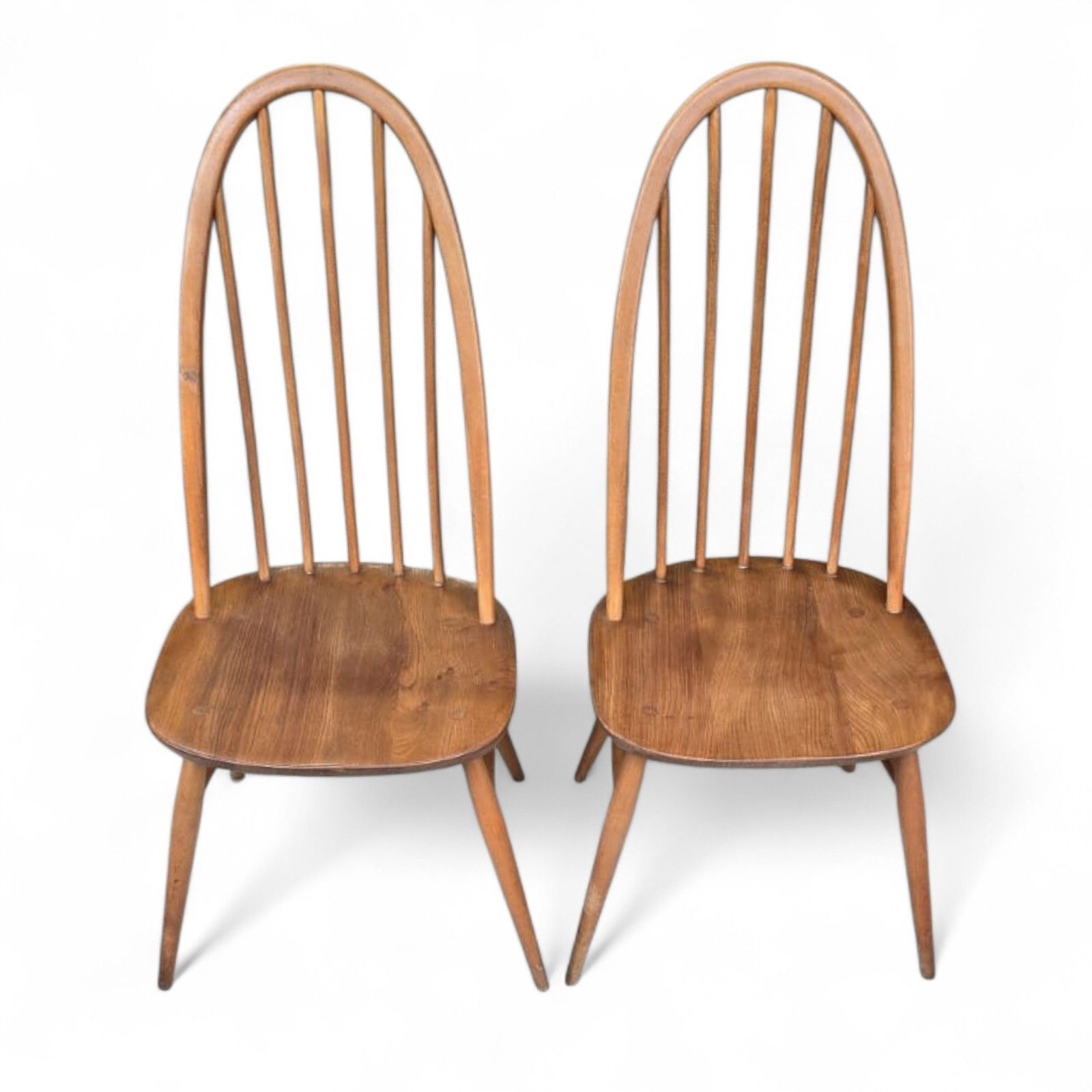 Vintage Pair Of Ercol Blonde Quaker Dining Chairs photo furniture