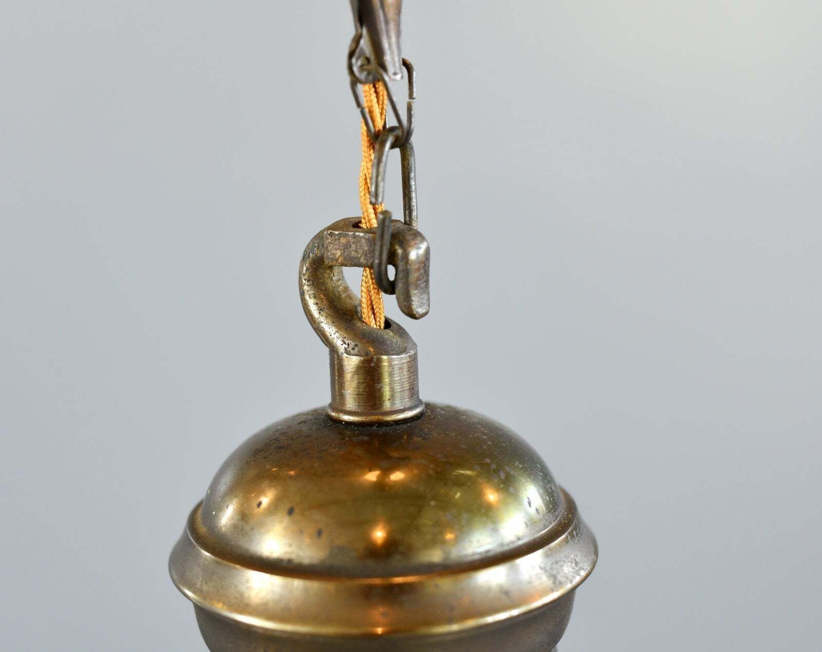 German Opaline Pendant Light Circa 1910 photo vintage
