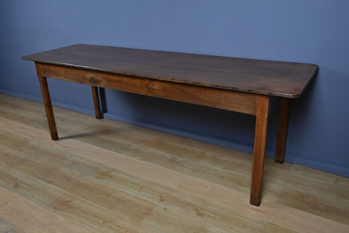 Chestnut Farmhouse Table, Seats 8 To 10 – Late 19th Century photo for sale