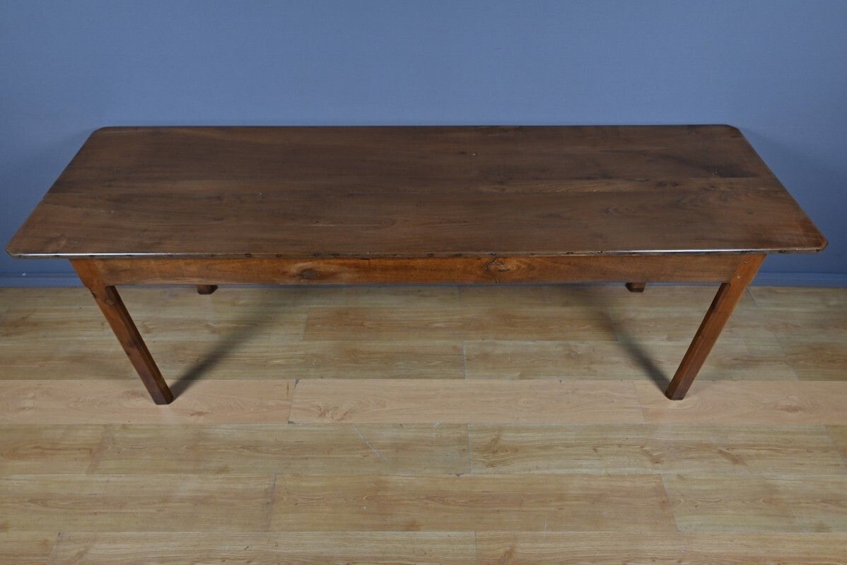 Chestnut Farmhouse Table, Seats 8 To 10 – Late 19th Century photo Furniture