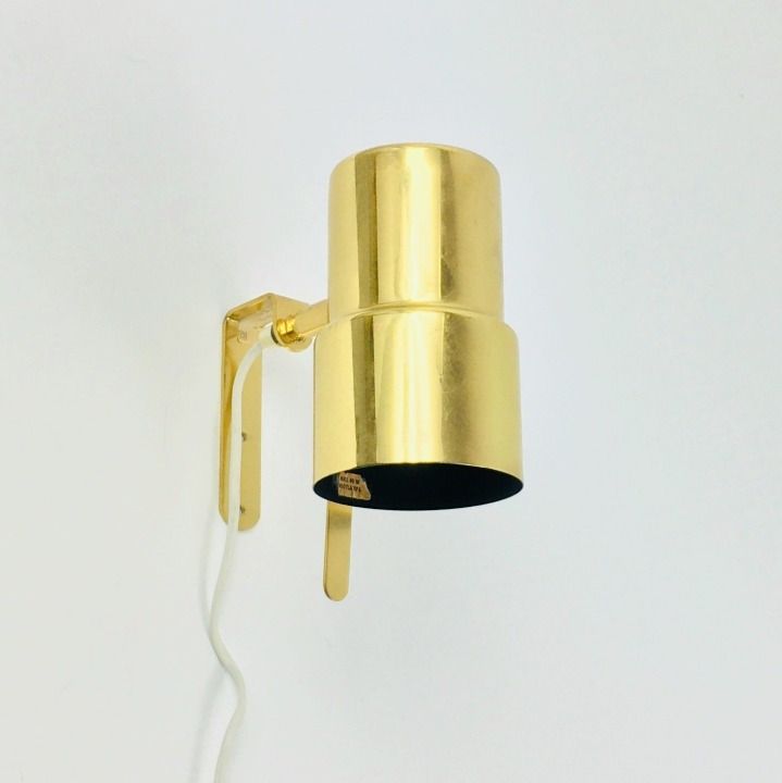 Paar Mid Century Scandinavische Messing Wandlampen Van Hans Agne Jakobsson, Zweden, Jaren 1960 photo furniture