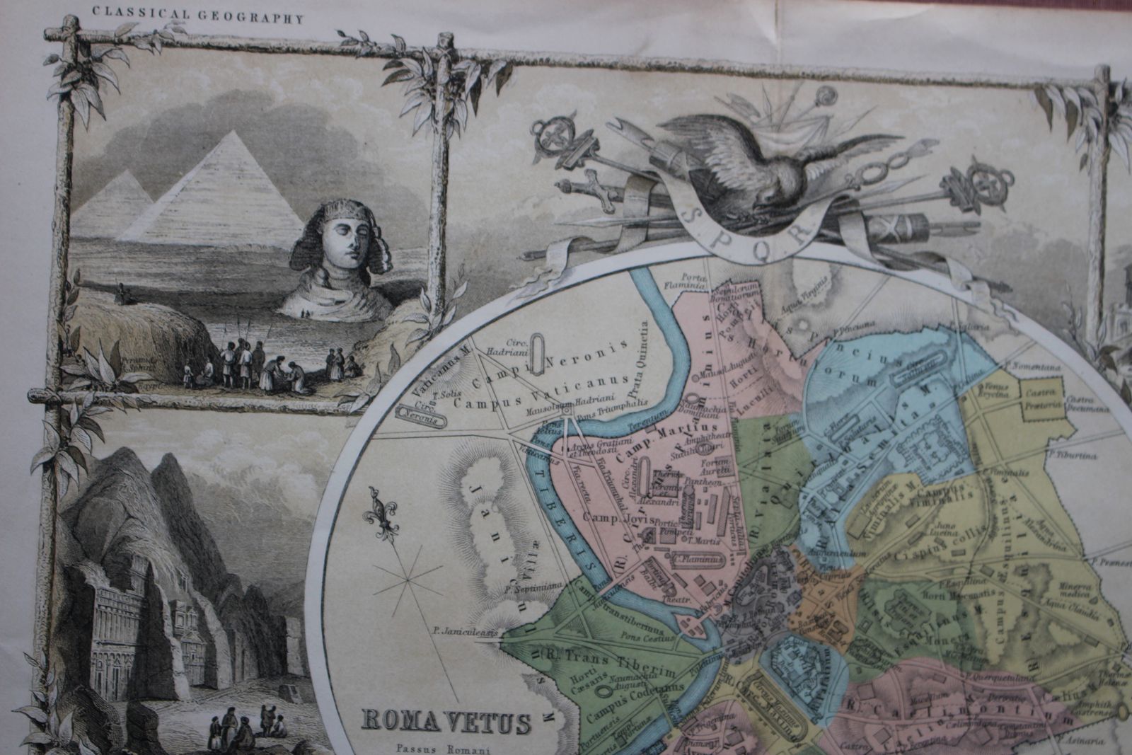 Antique City Plan Of Rome 'Roma Vetus' By Keith Johnston C1878 photo Art
