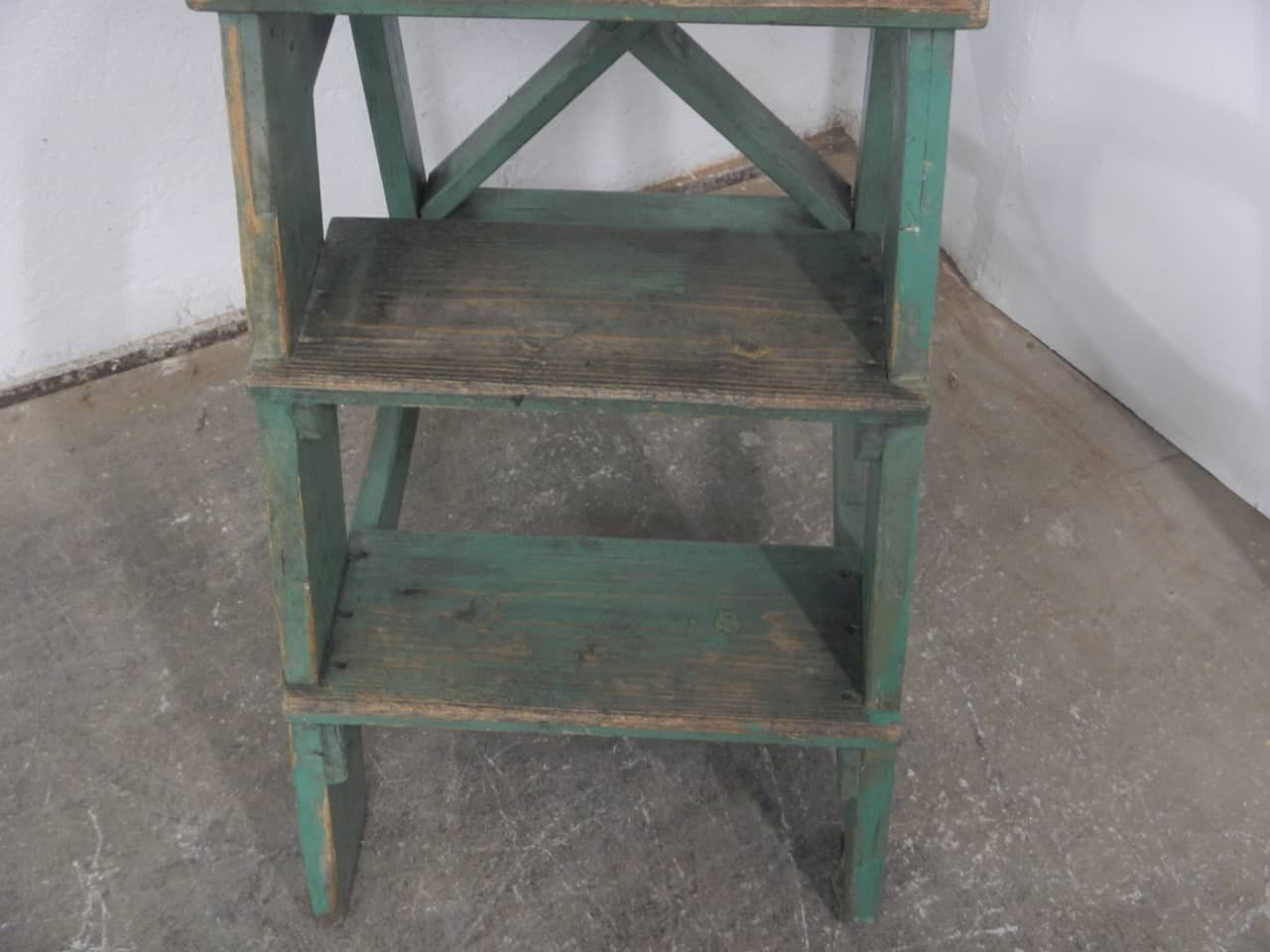 Vintage Stool Ladder In Fir Wood, 1960s photo vintage