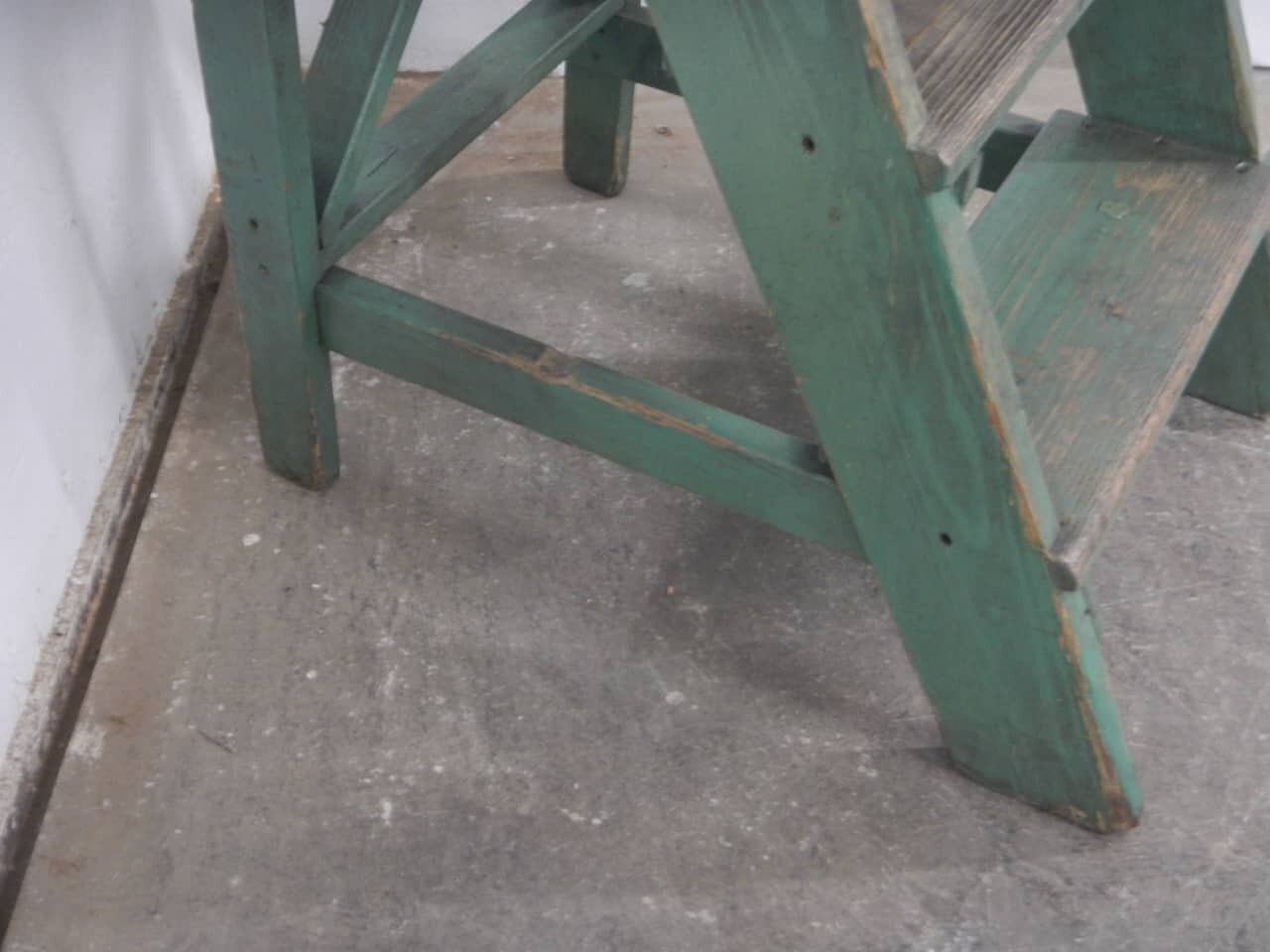 photo furniture Vintage Stool Ladder In Fir Wood, 1960s