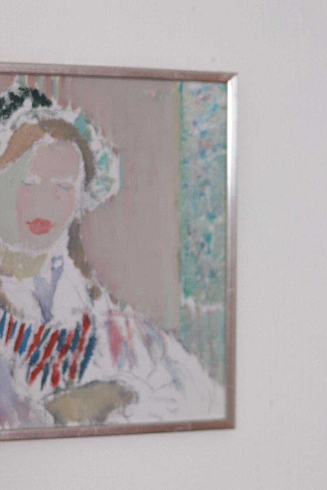 Original Swedish Oil On Panel – “Portrait Of Woman” By Rune Persson – Vintage &  Framed  31 × 30 Cm (12.2" × 11.8") photo for sale
