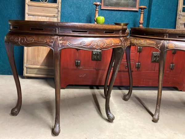 A Fine Pair Of Antique Chinese Consoles photo Furniture