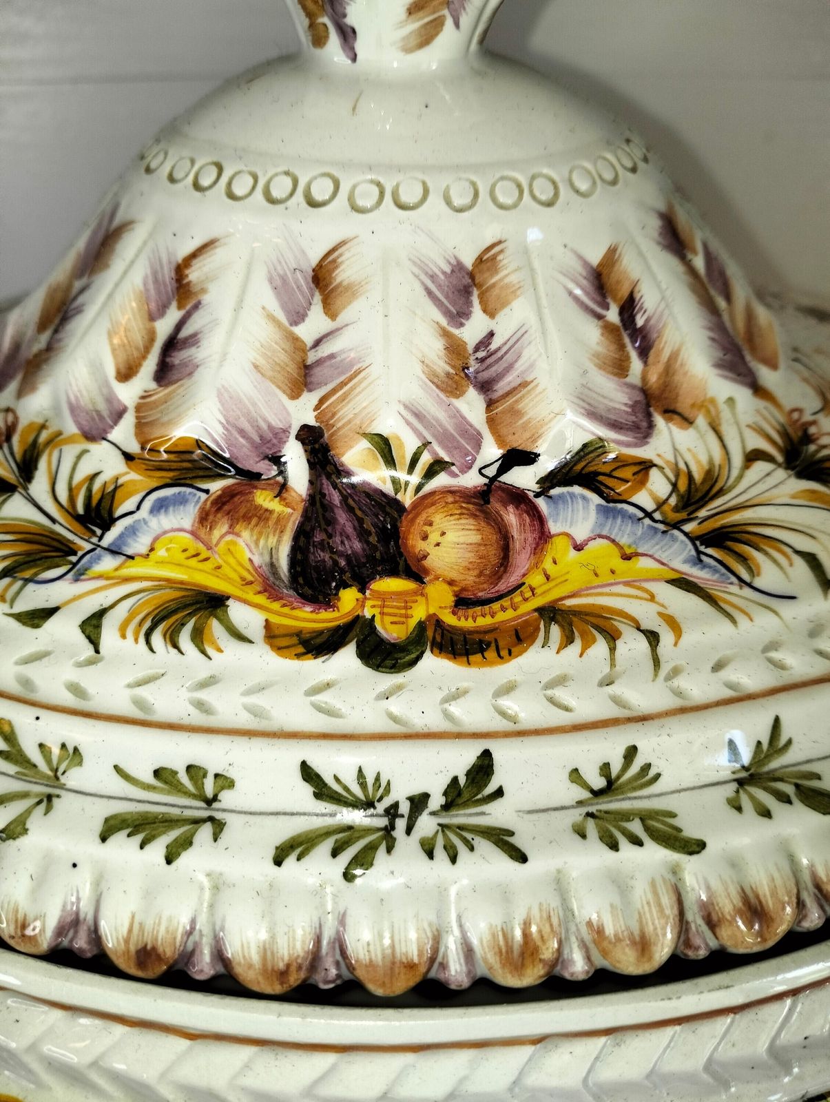 Vintage Italian Porcelain Tureen – Antique Soupiere With Ladle photo for sale