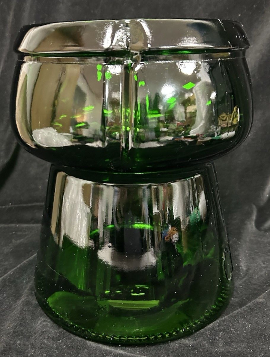 Vintage Decorative Champagne Ice Bucket Italian Glass Wine Cooler C1950 photo vinterior