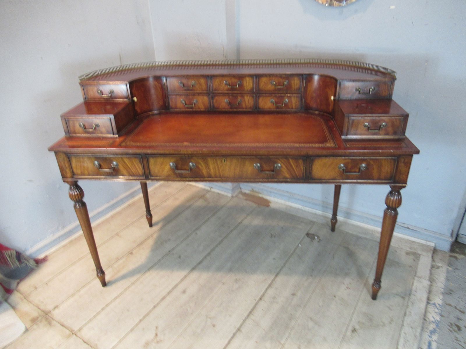 A Mahogany Carlton House Desk, 1980s photo furniture