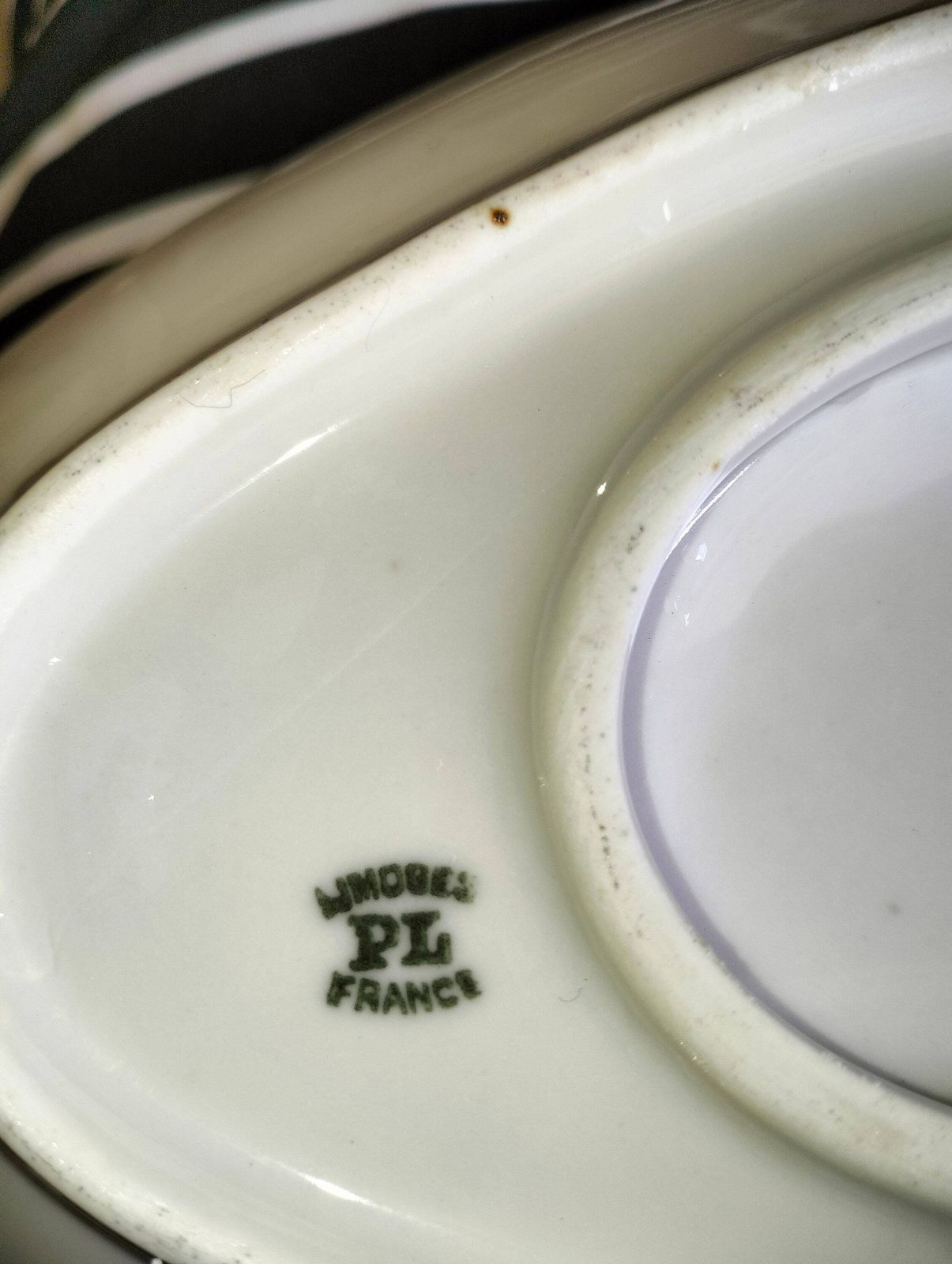 photo furniture Antique Limoges Porcelain Gravy Boat, French Pedestal Sauce Jug