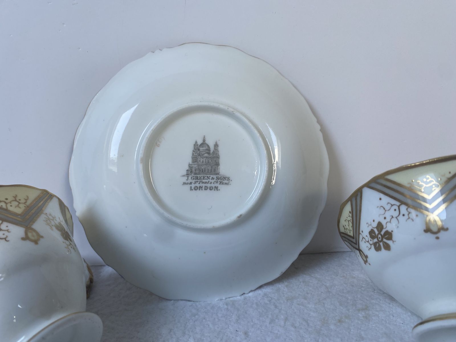 Victorian Trio Of Heavily Gilded China photo for sale