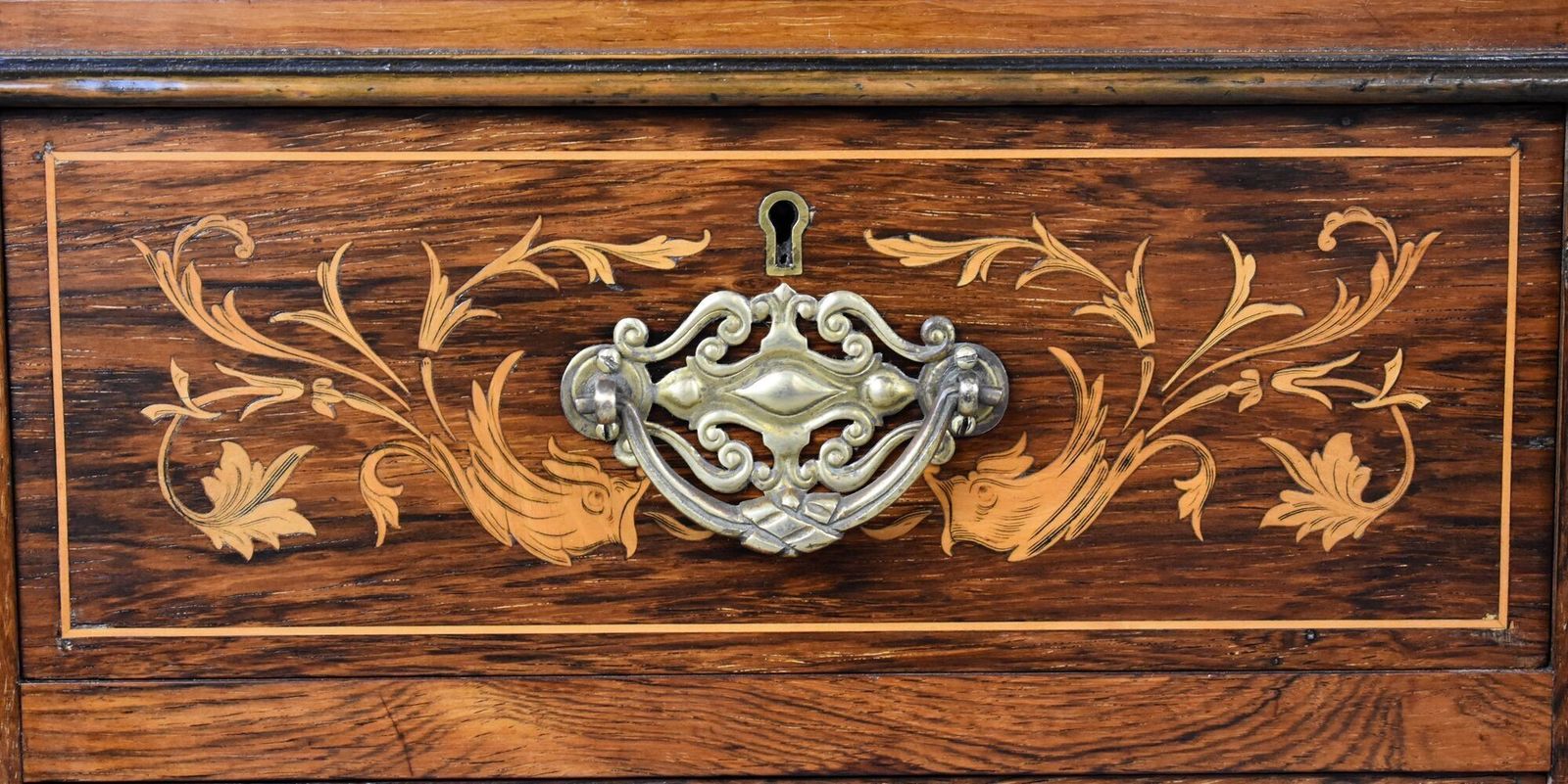 Furniture Victorian Rosewood & Marquetry Desk photo