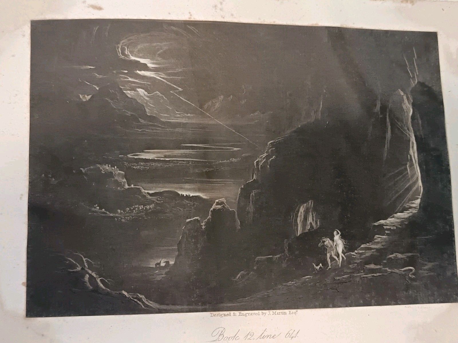 3950.0 Antique 1825–26 John Martin Paradise Lost Engravings – Complete Set Of 24 photo