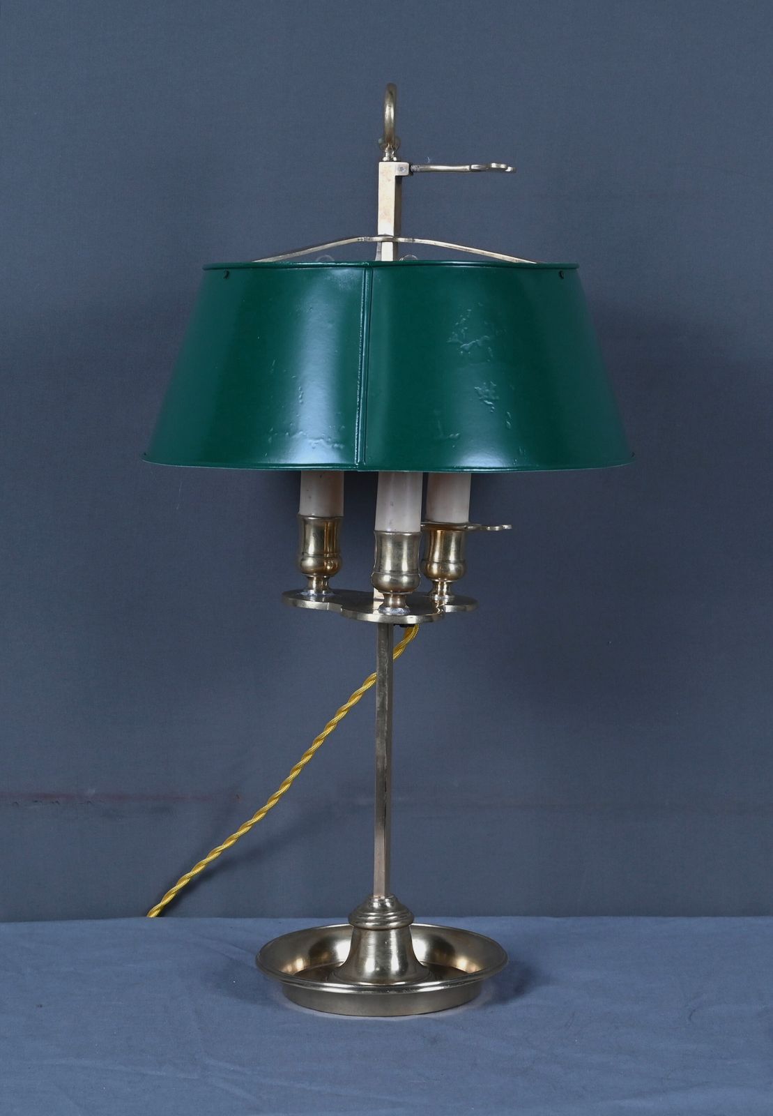 Brass Bouillotte Lamp, Empire Style – Late 19th Century photo vinterior