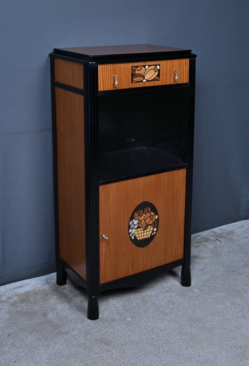 photo vintage Marquetry Sideboard In The Style Of Louis Süe & André Mare, Art Deco – 1940