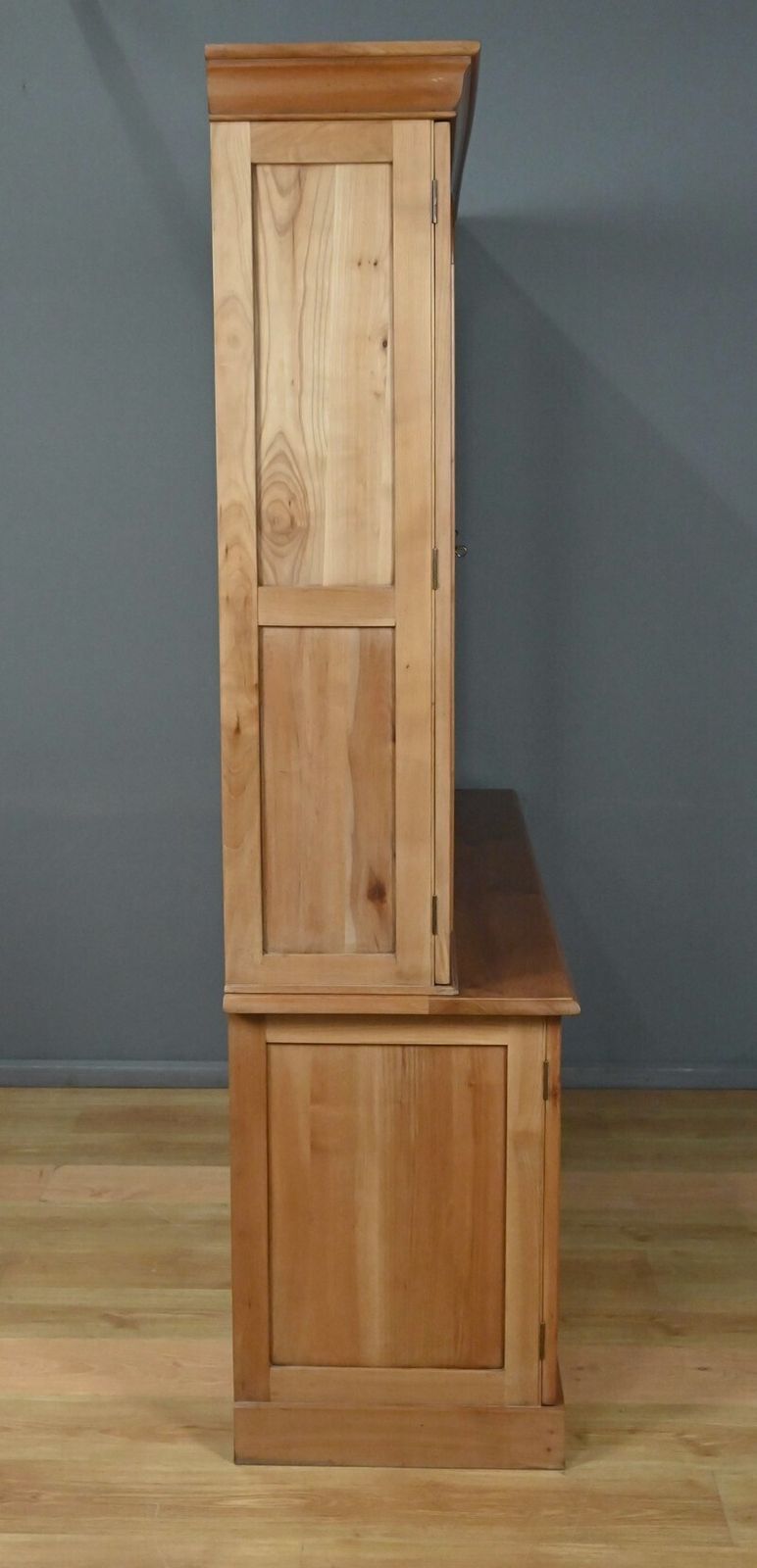 photo furniture Two Part Bookcase In Light Cherry Wood, Louis Philippe Style – 20th Century