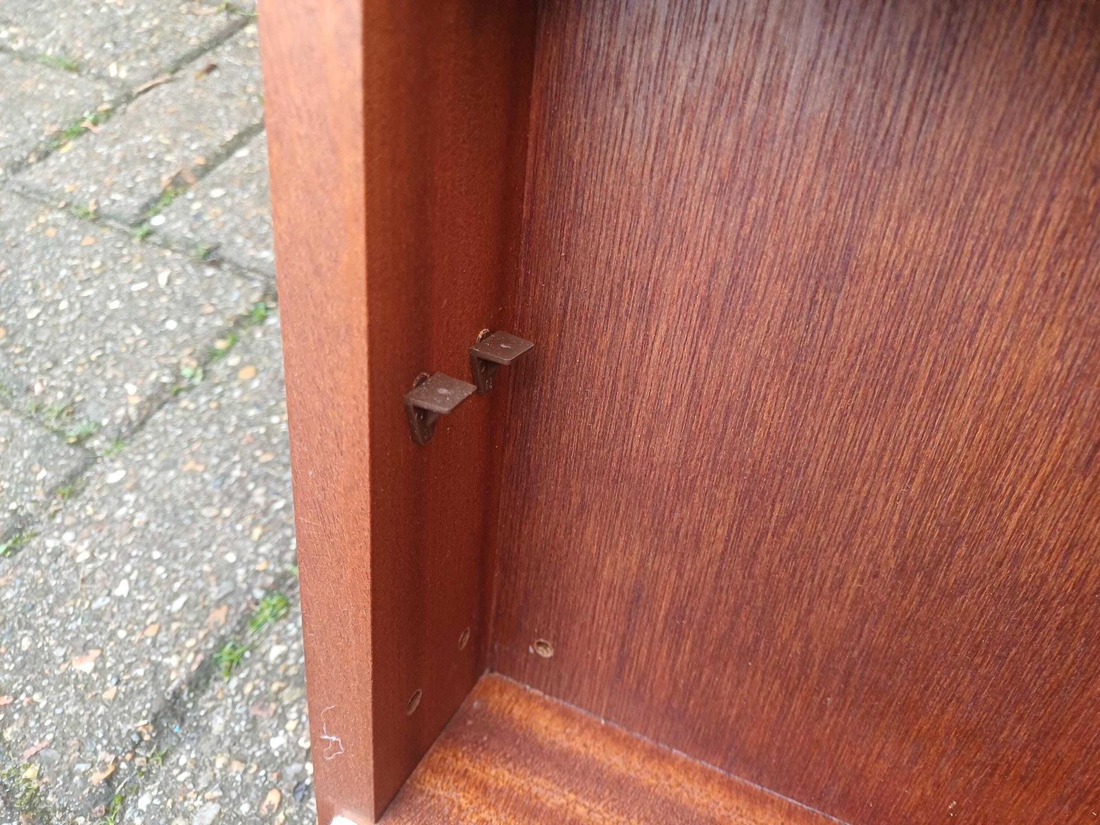 photo for sale Vintage 1980s Solid Mahogany Glazed Display Collectors Collector Cabinet With 11 Shelves Wall Toughened Glass Door Free Hand Delivery