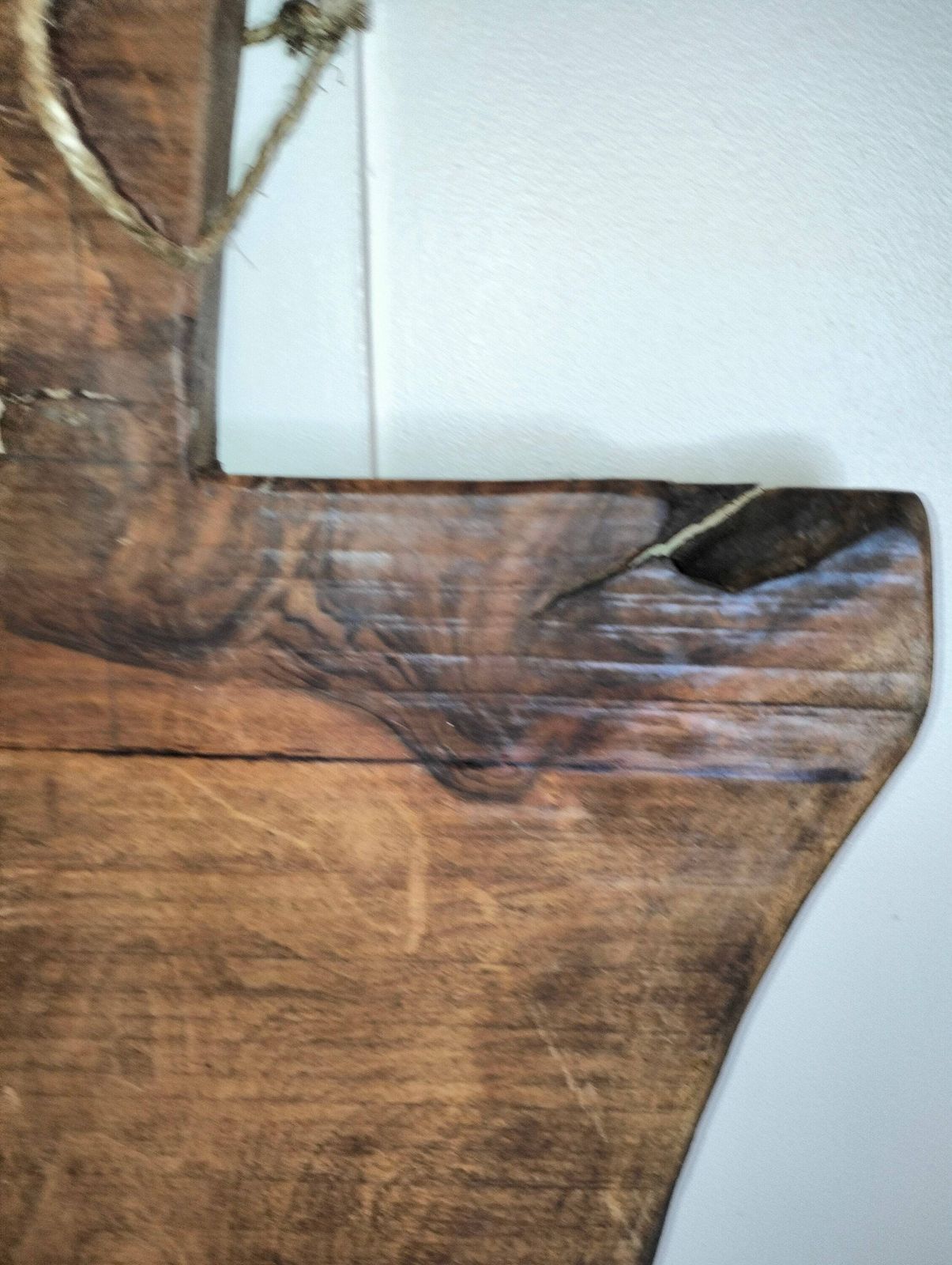 French Farmhouse Oak Bread Board, Reclaimed Wood Charcuterie Platter photo vintage