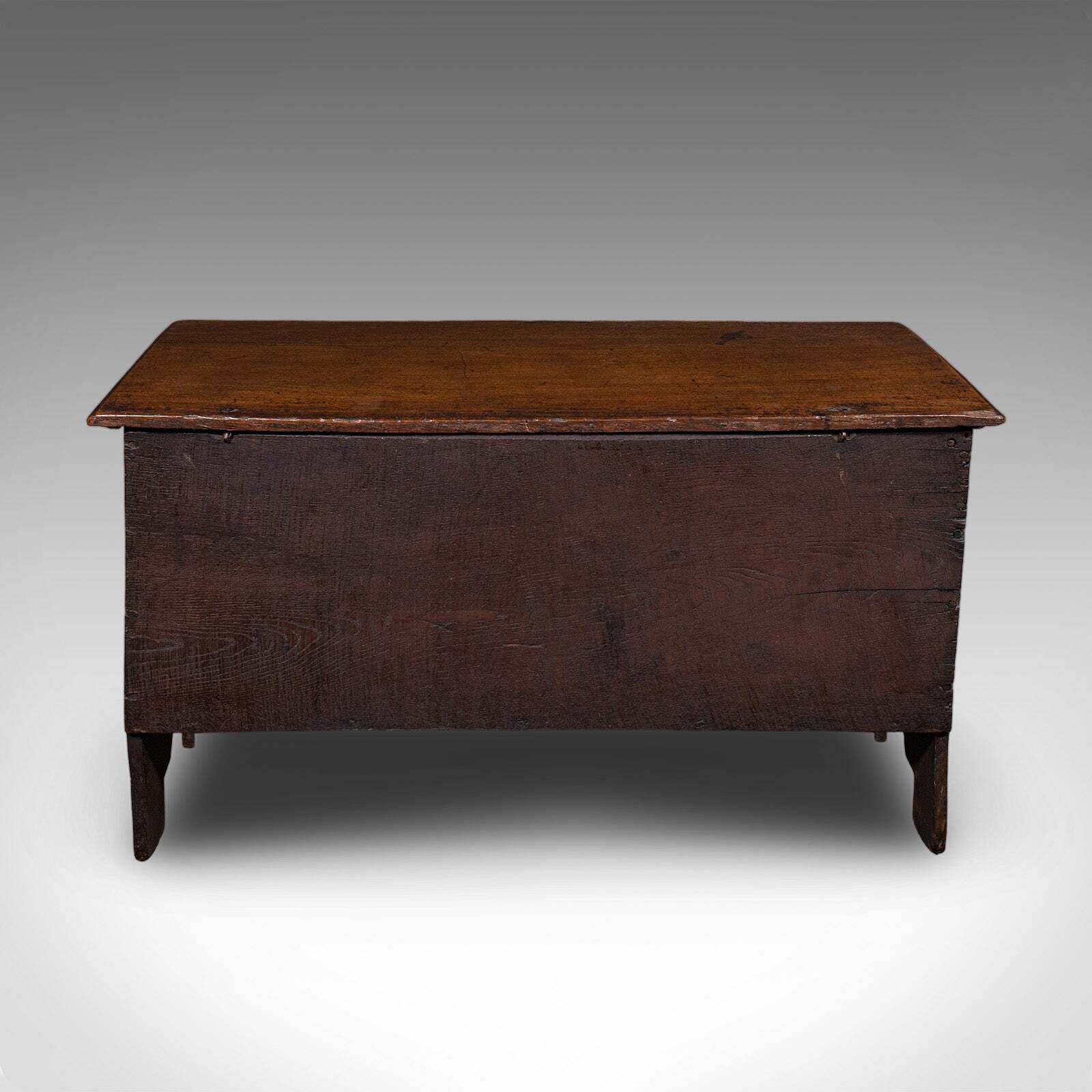 Antique Linen Chest, English, Carved Oak, Coffer, Bay Window Seat, William III photo 2908.0
