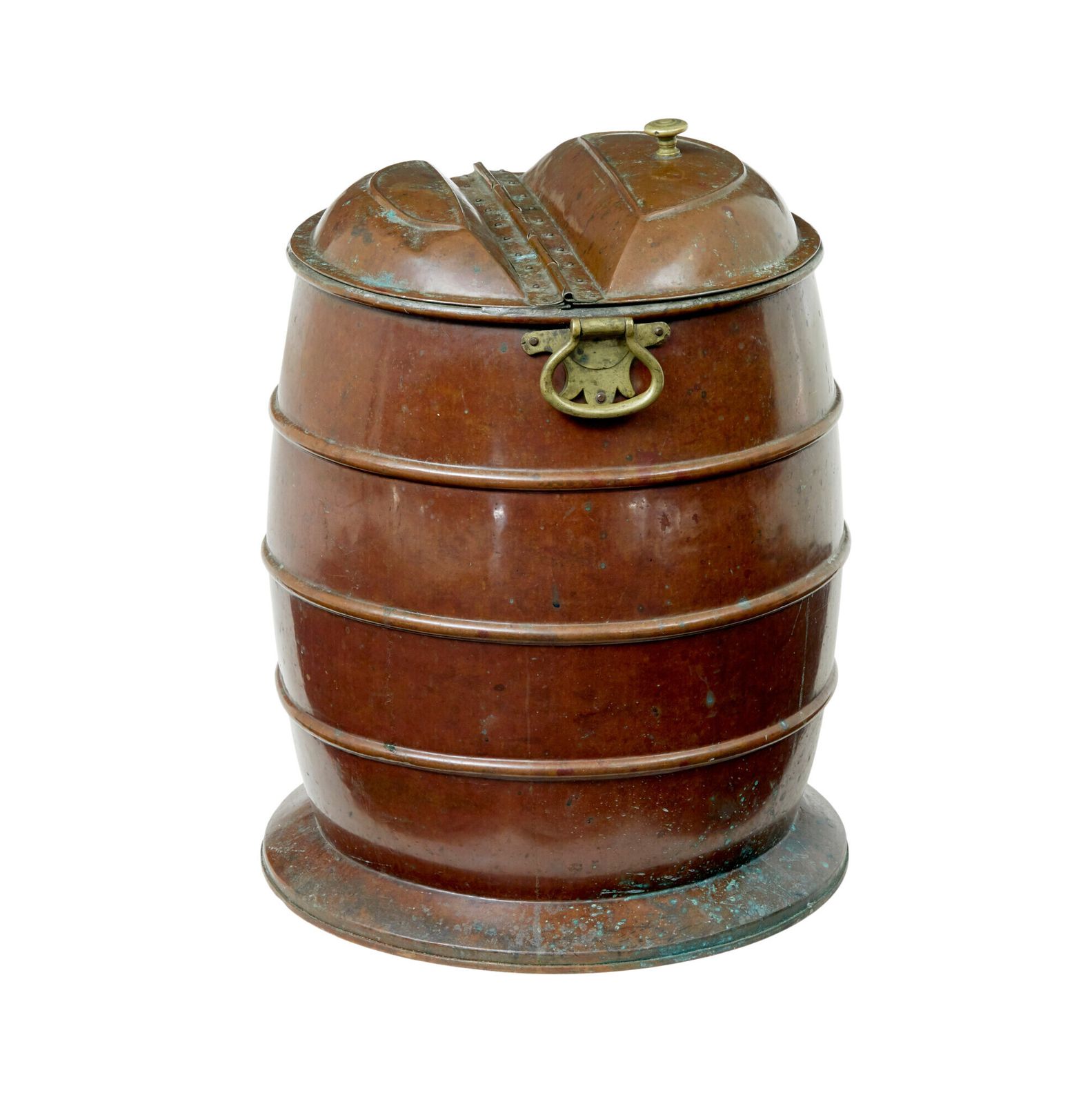 19th Century Swedish Copper And Brass Water Barrel photo furniture