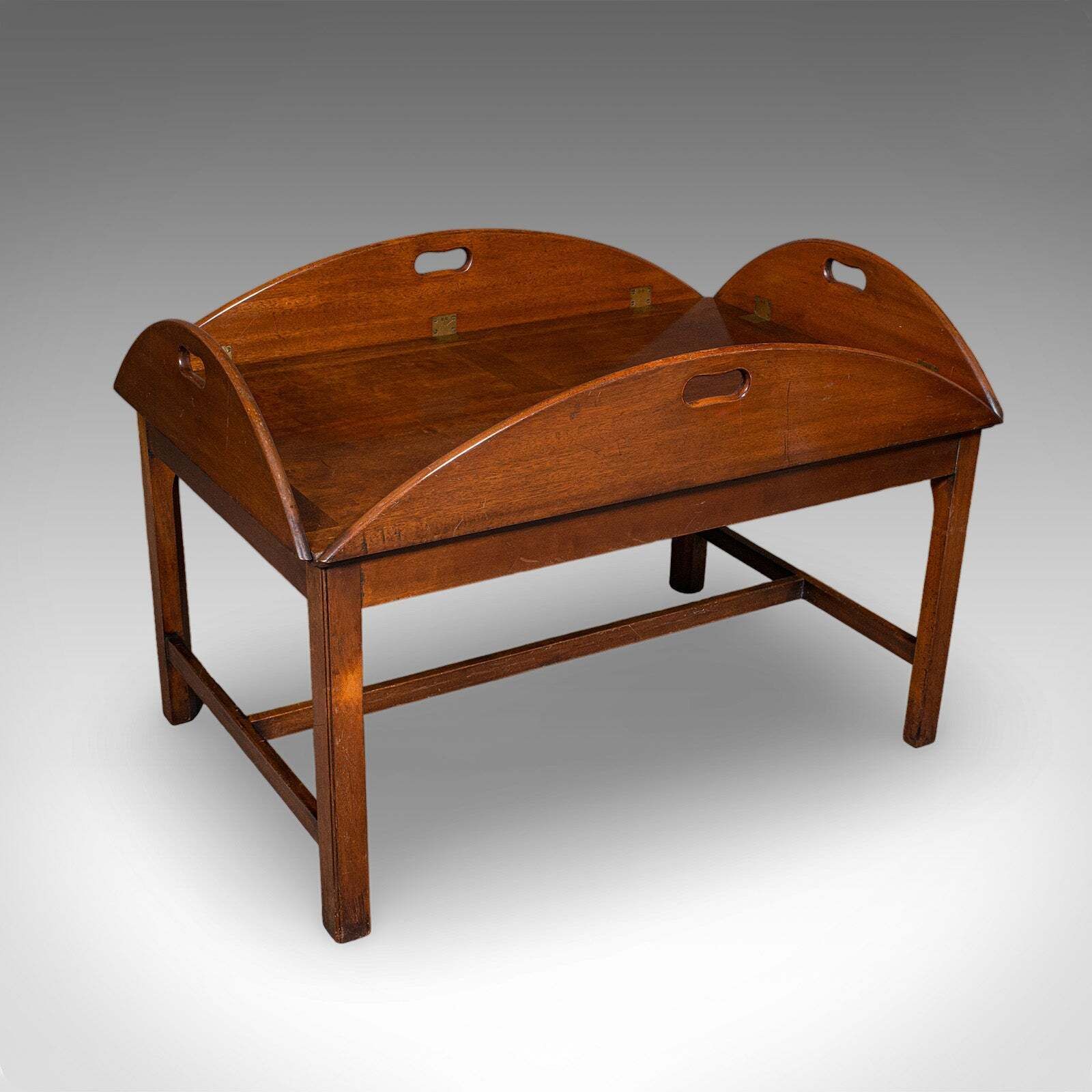 Large Vintage Butler's Tray Table, English, Serving Stand, Art Deco, Circa 1930 photo for sale