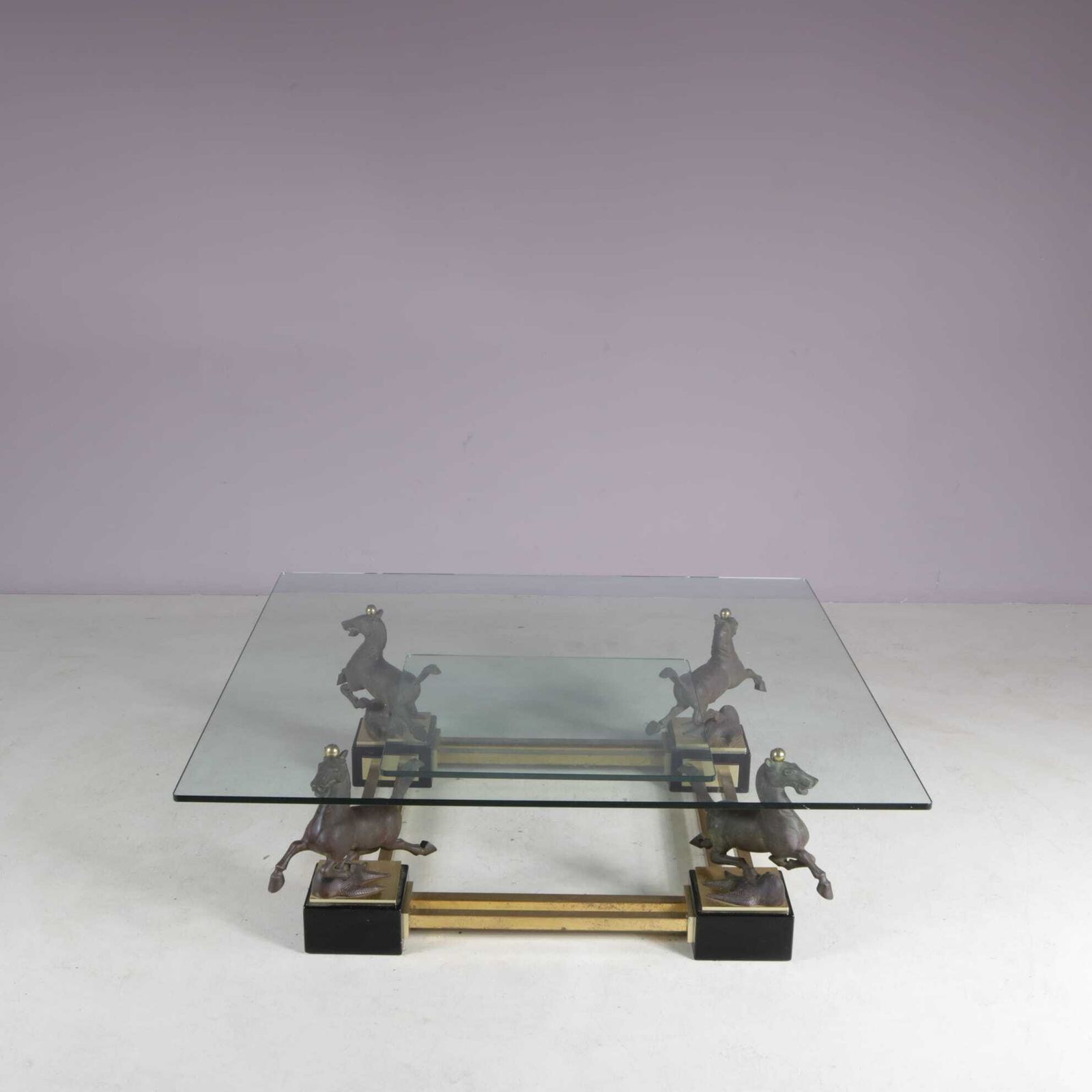 1970s “Flying Horse Of Gansu” Coffee Table By Maison Charles, France