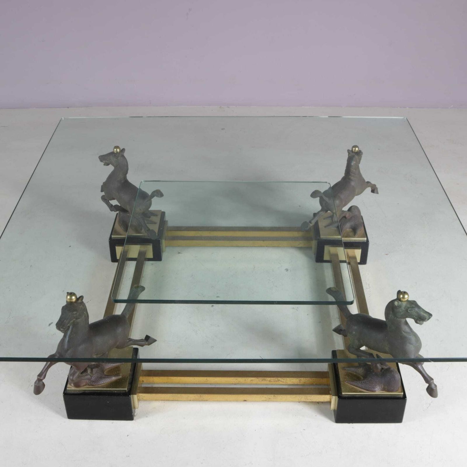photo furniture 1970s “Flying Horse Of Gansu” Coffee Table By Maison Charles, France