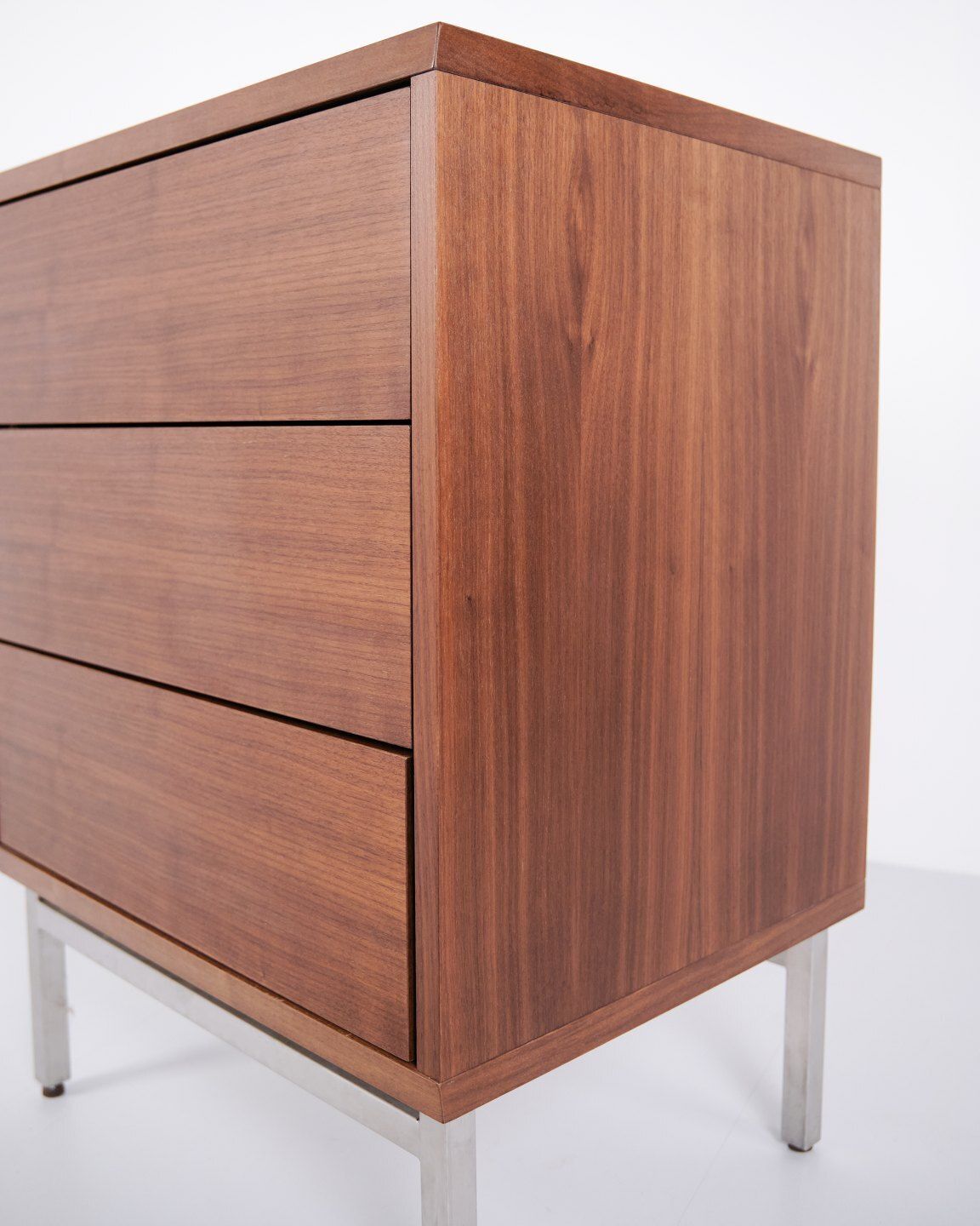 Chest Of Drawers With 3 Drawers – Walnut – Metal Legs – Skovby Furniture Factory photo buy