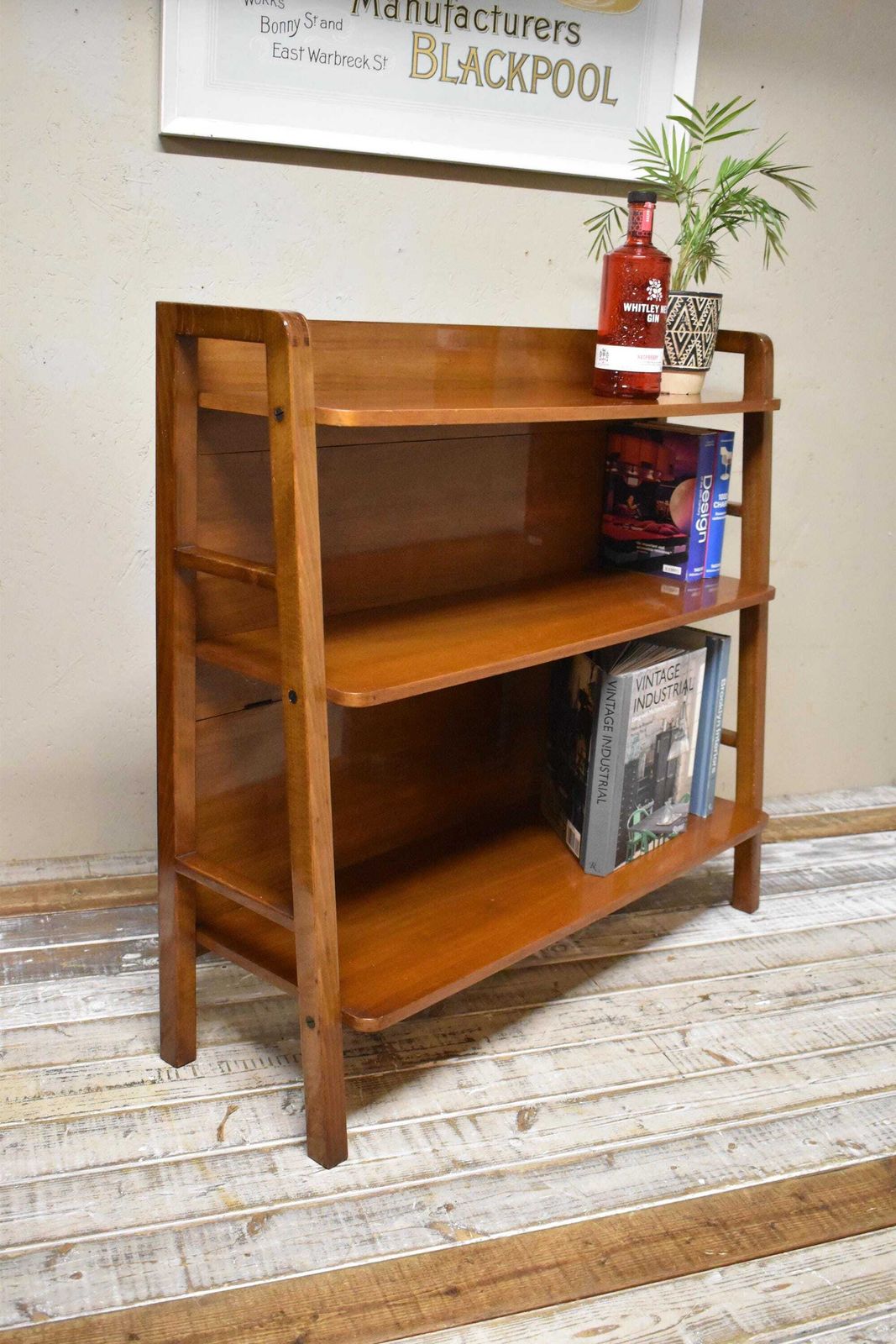Mid Century Waterfall Display Bookcase   Ladderax Style photo vinterior