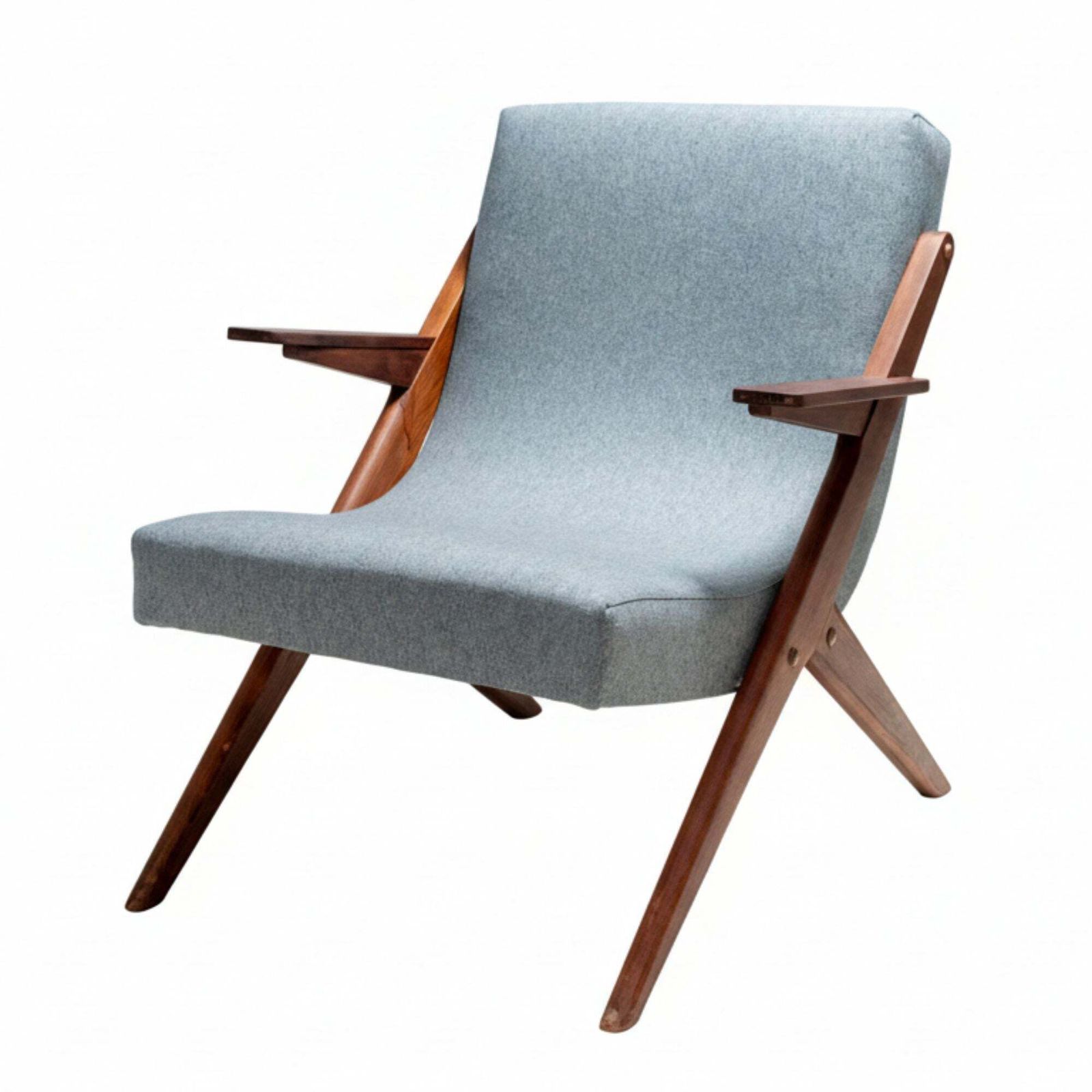 Mid Century Modern Lounge Chair, Fully Restored Armchair, 1950s–1960s