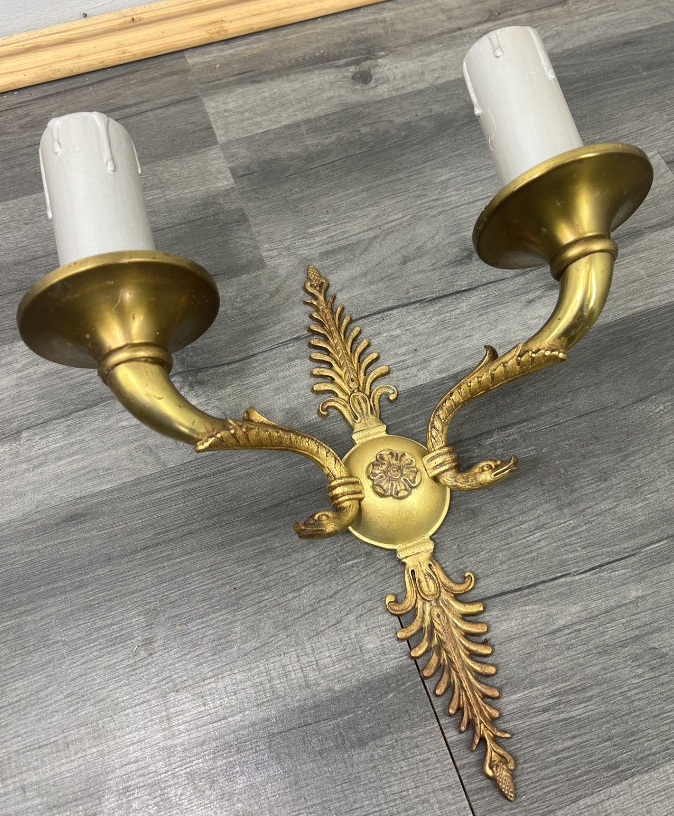 Pair Of Wall Sconces Vintage French Style Ornate Decorative Lighting Lot 4771 photo Lighting