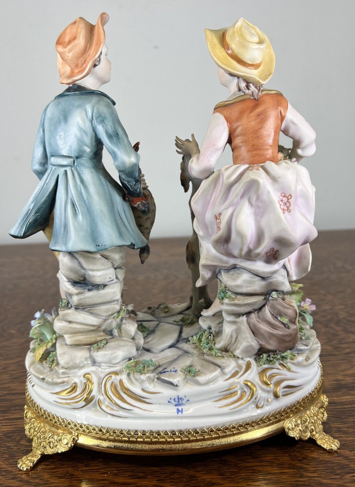 Figurines Vintage Style Italian Handmade Porcelain Capodimonte Lot 4761 photo for sale