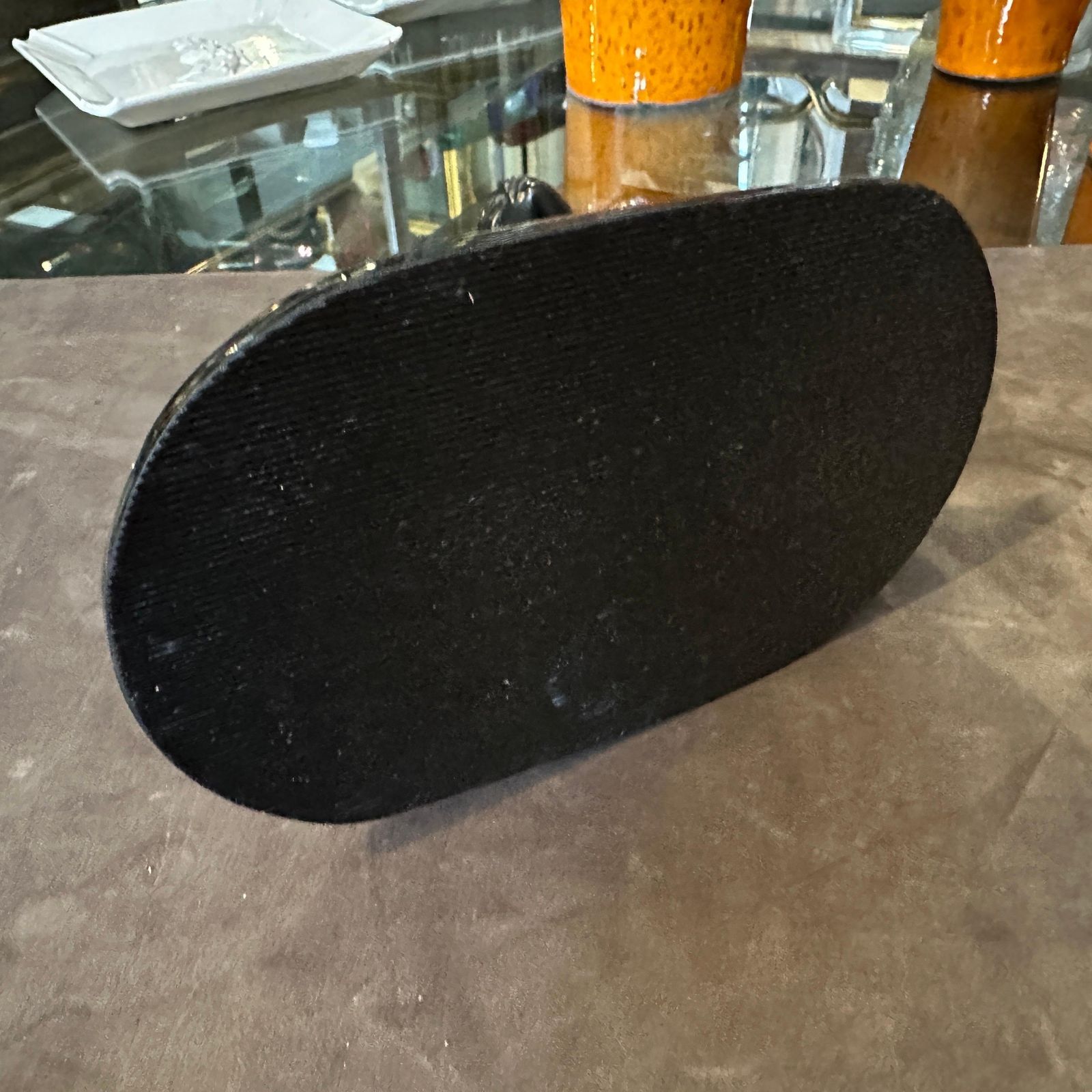 photo furniture 1950s Mid Century Modern Ceramic And Black Glass Italian Smoking Set