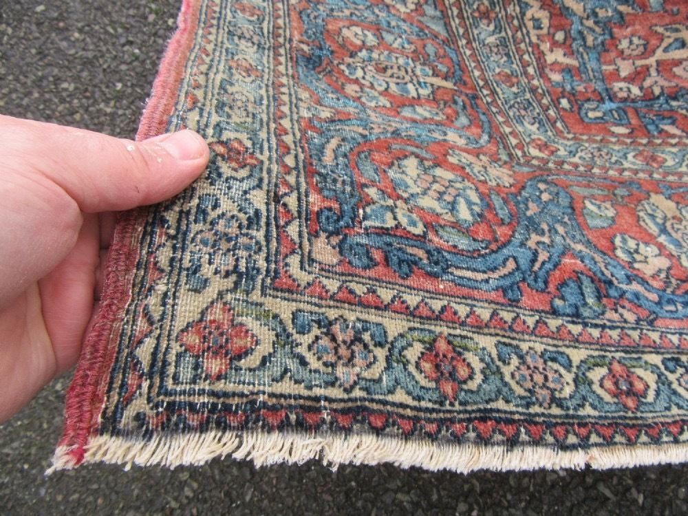 Antique Distressed Isfahan Rug. 206cm X 140cm photo vinterior