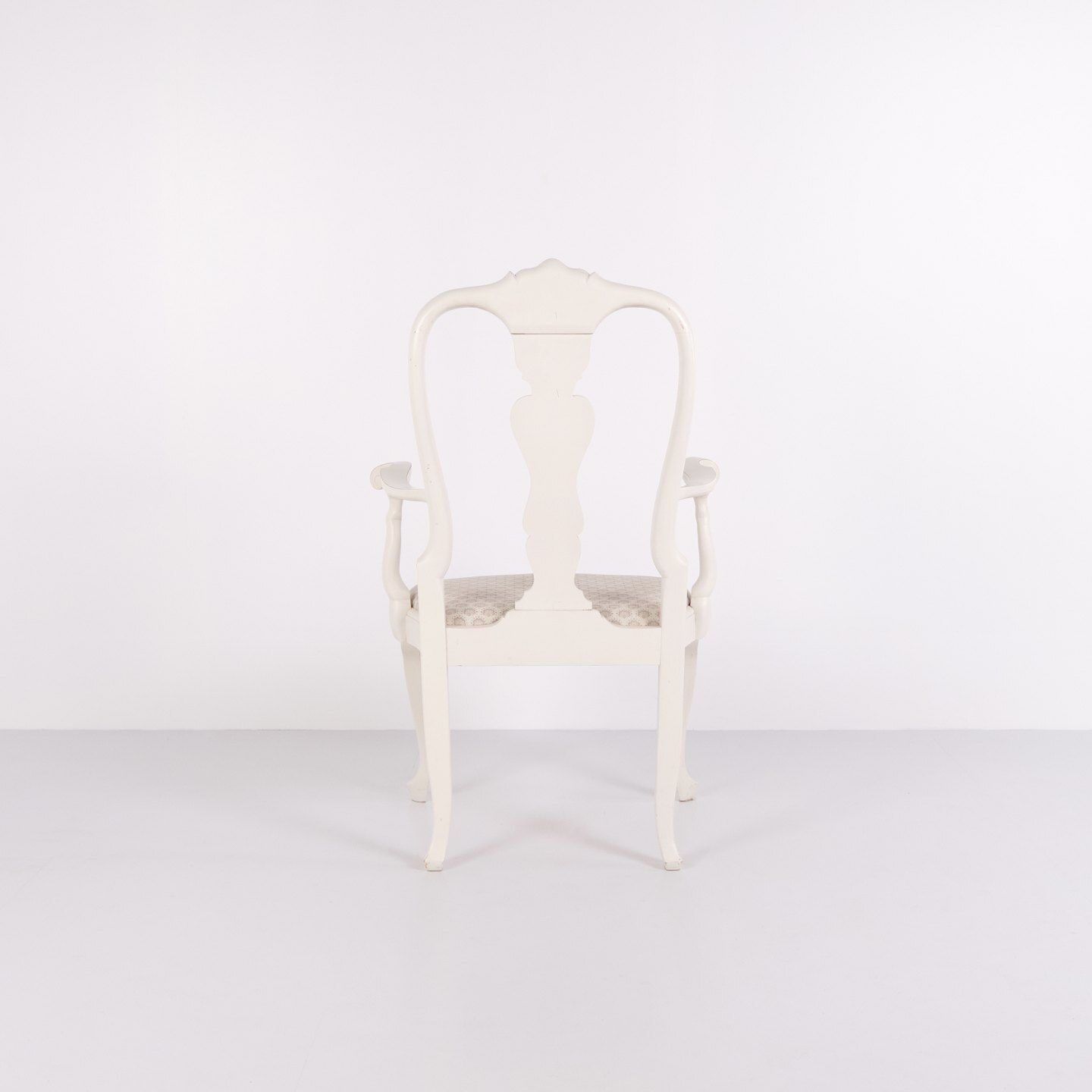 A Pair Of Armchairs – New Rococo Style – White Painted With Decorative Details – Year 1920s photo Furniture
